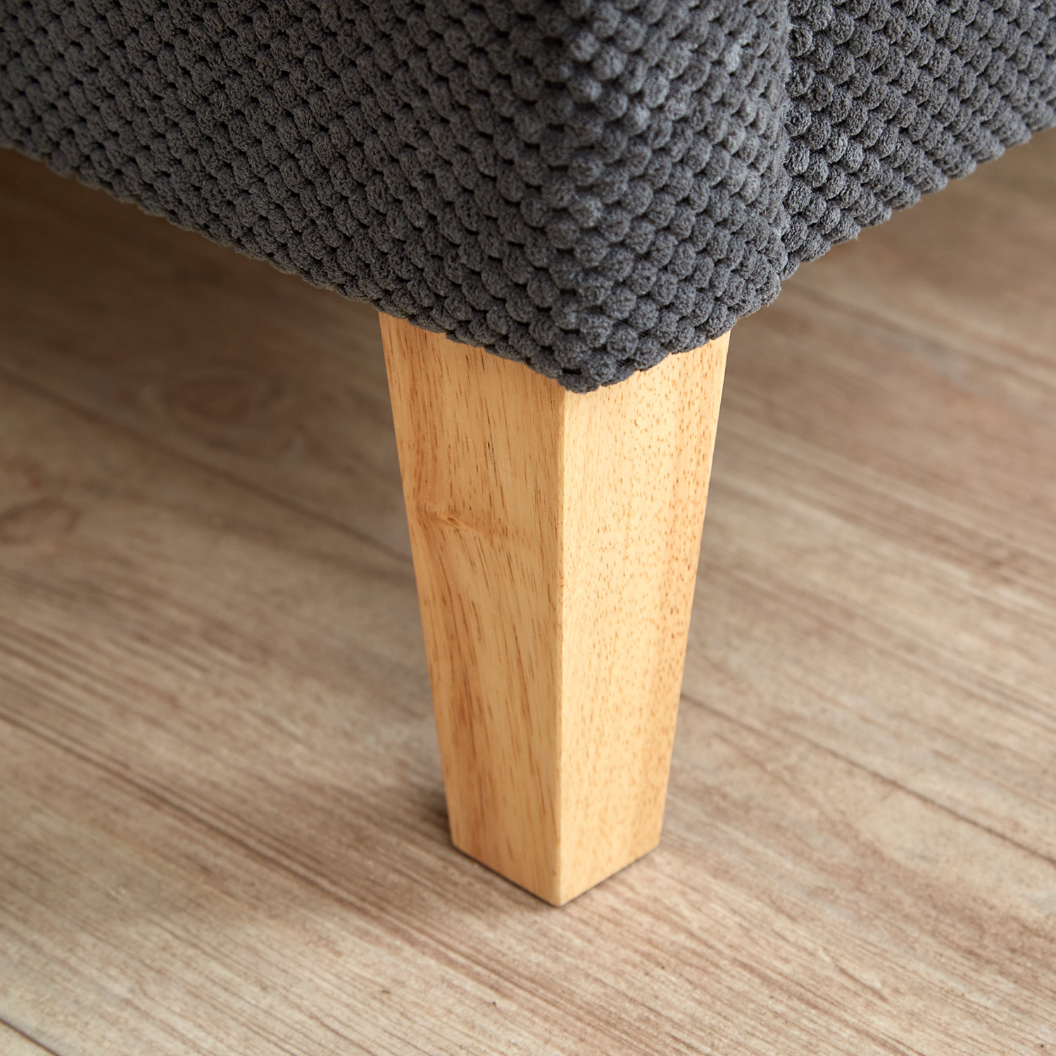 Upholstered bed 140x200 cm grey anthracite velvet | with slatted frame | double fabric bed frame