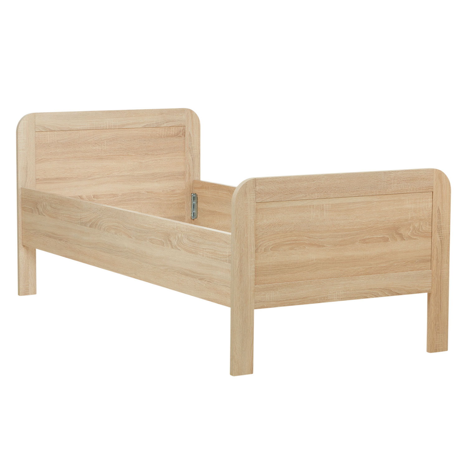 Comfort Bed 90x200 cm Natural | Senior Bed Height Adjustable with Slatted Frame | Single Bed | Wood