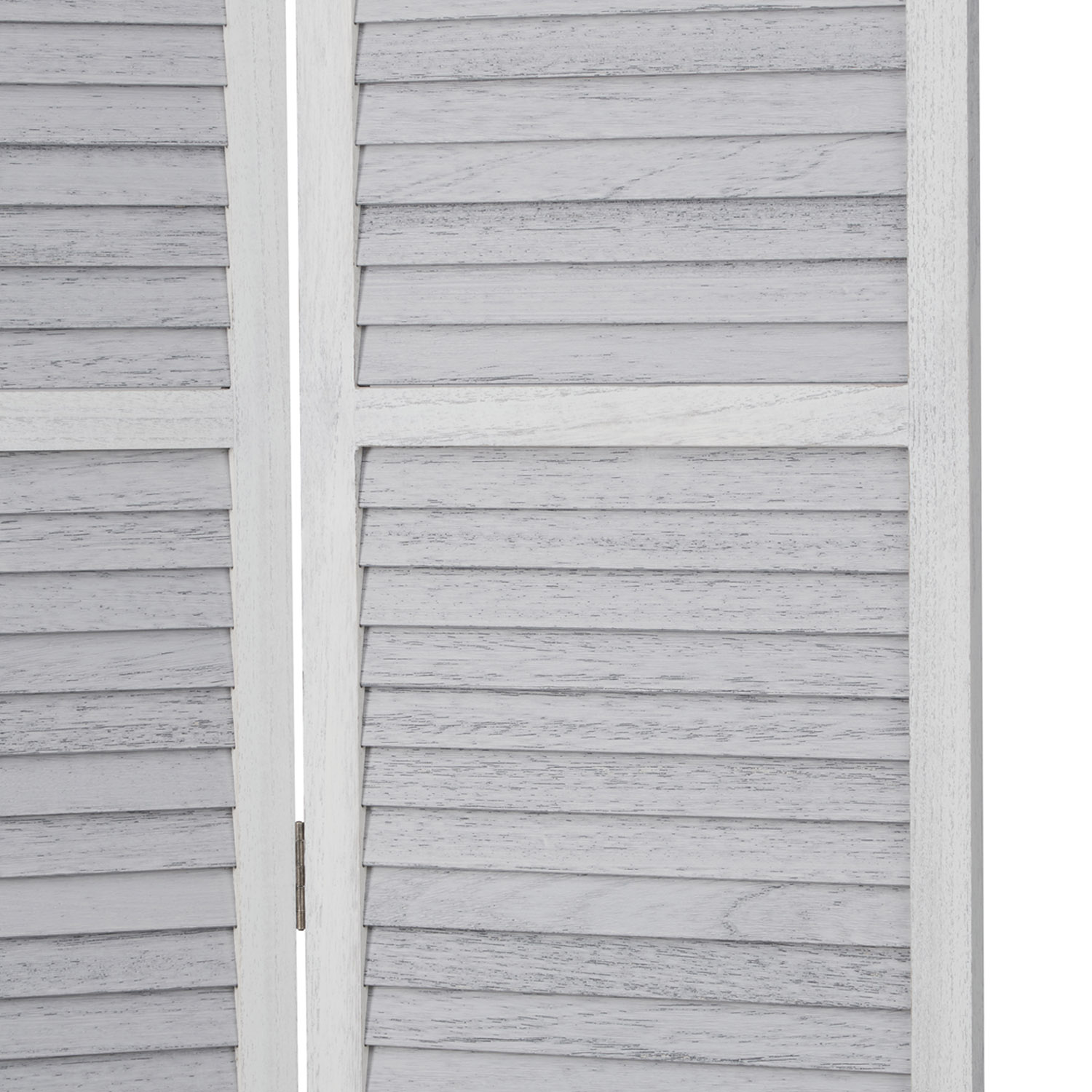 Paravent Gray Wooden Slats | 3-panel | Wood | Room Divider Partition Privacy Screen