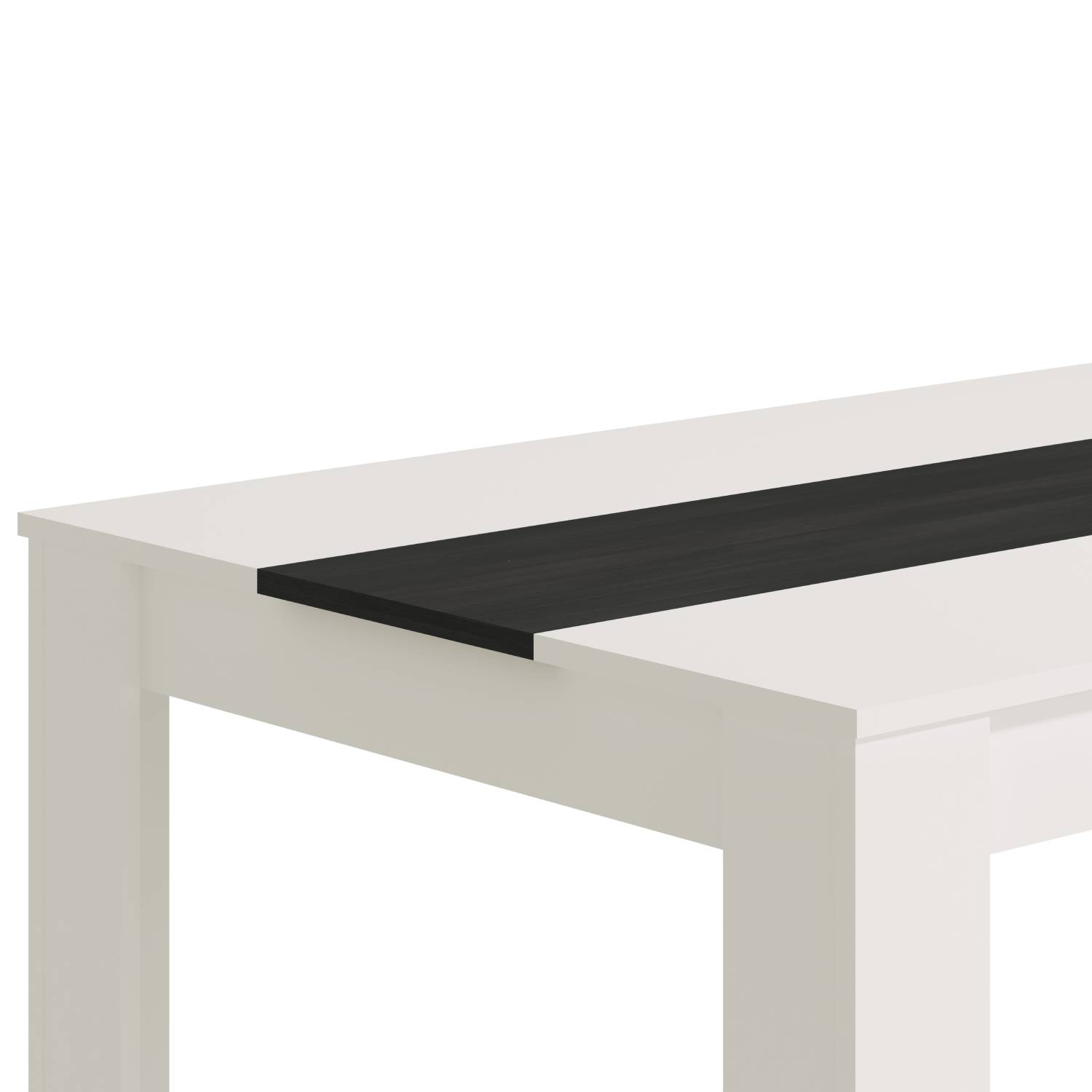Modern Dining Table Kitchen Table Wooden Table 135x80 cm White Black 6 Seater
