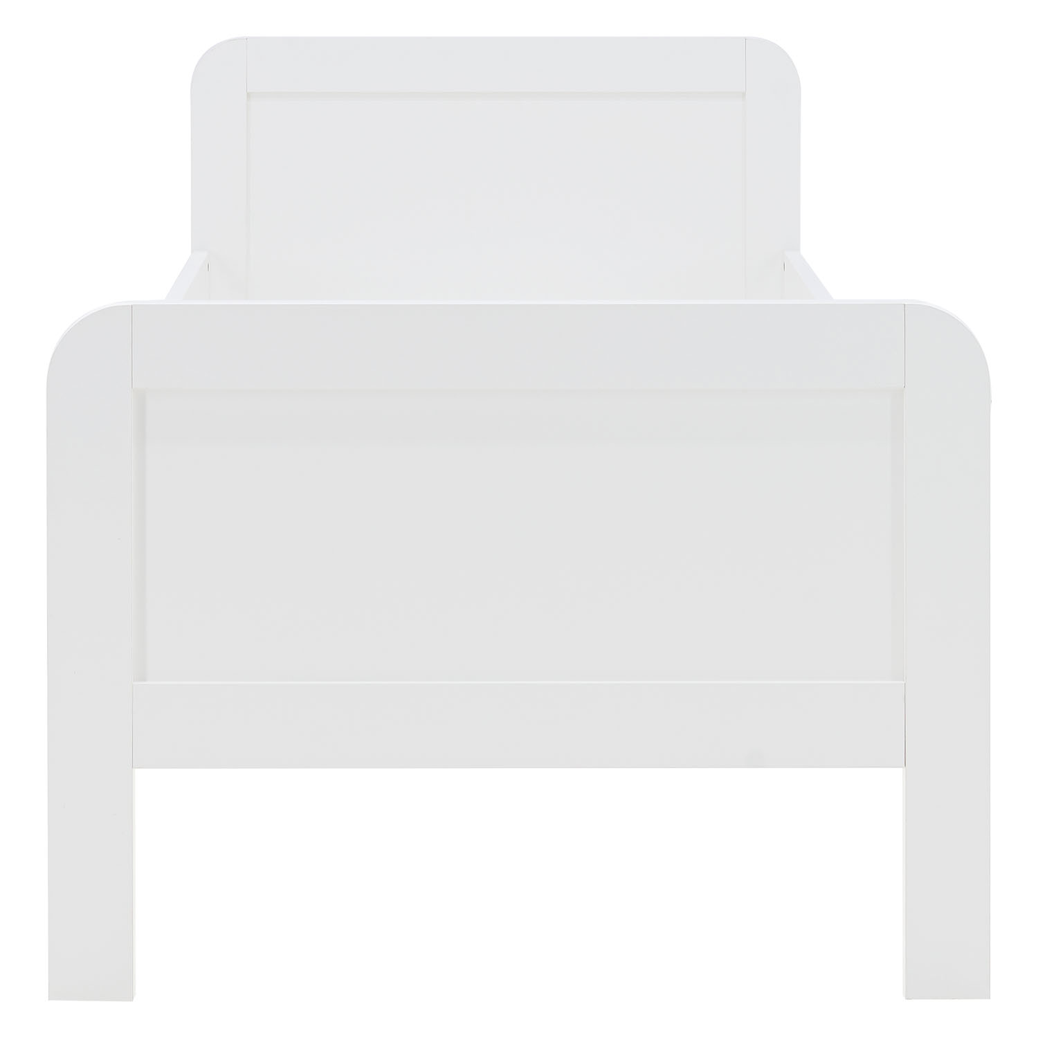 Comfort Bed 90x200 cm White | Senior Bed Height Adjustable | Single Bed | Wood | without Slatted Frame