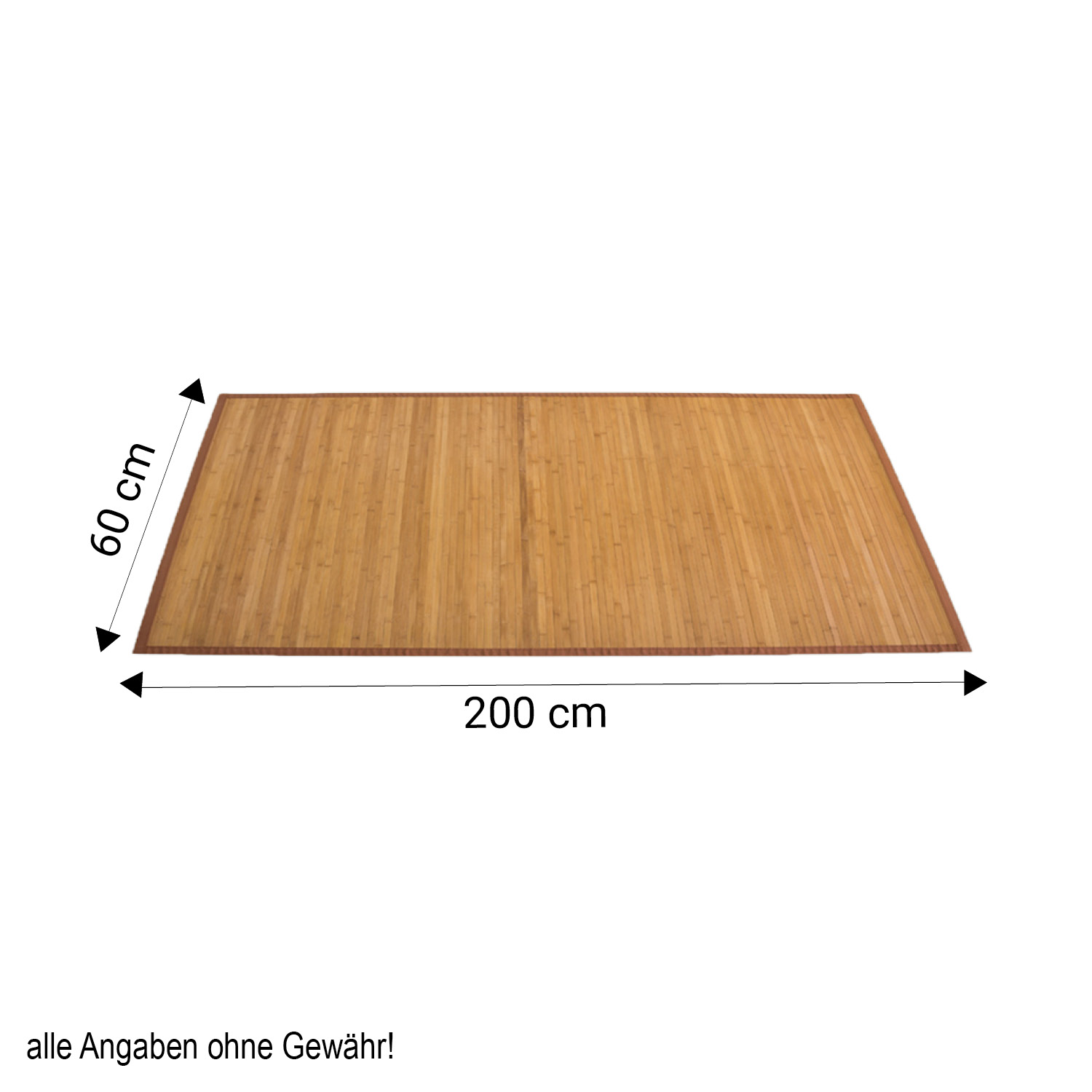 Bamboo Mat Bamboo Rug 60x200 cm Carpet Runner Bamboo Brown