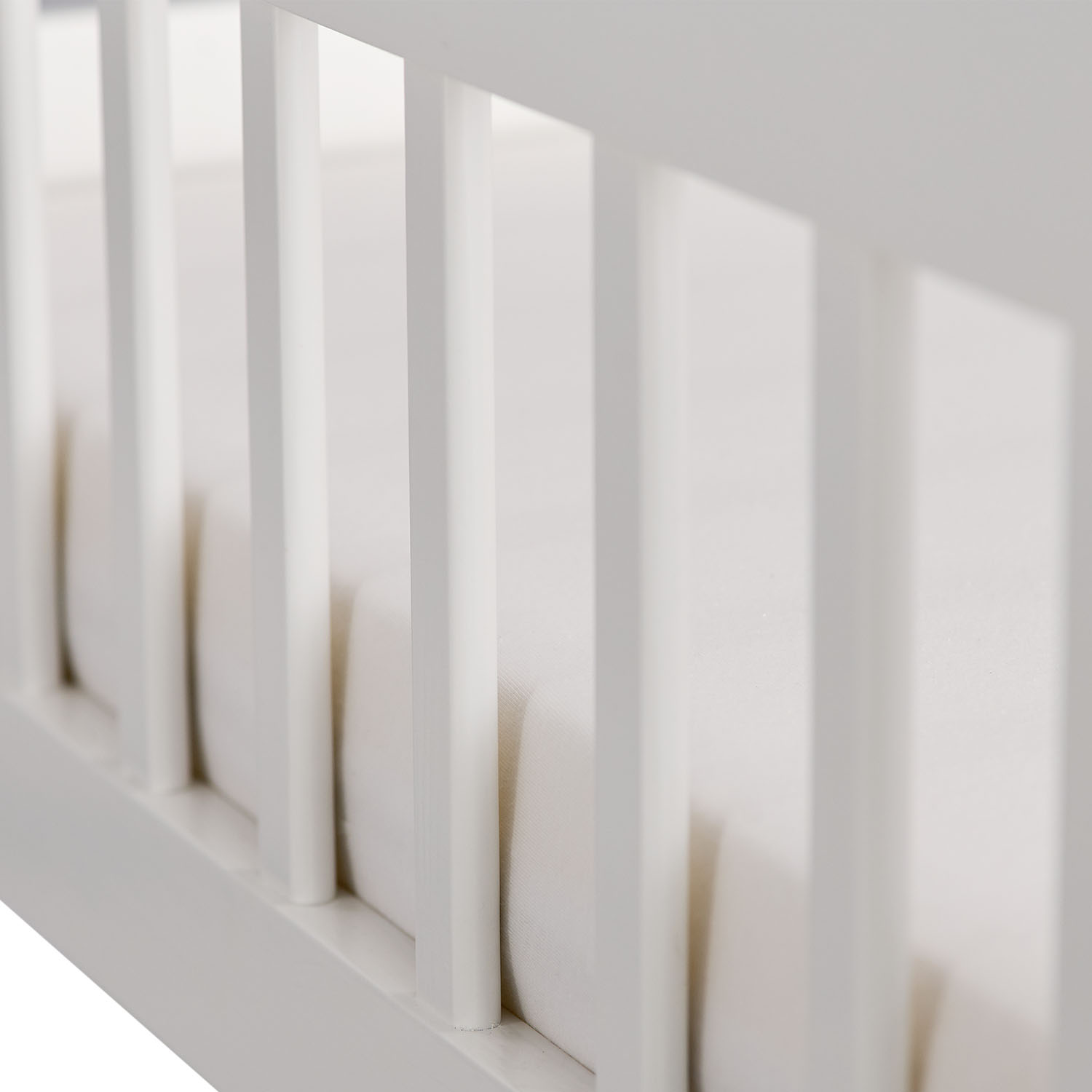 Bunk Bed 90x200 cm White | Kids Bed with Mattress | Fall Protection | Convertible | Massif pine wood