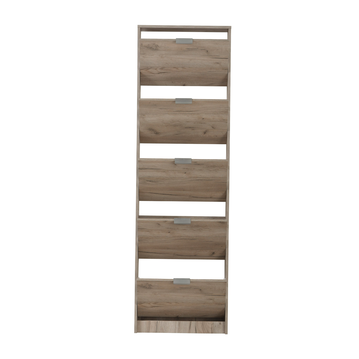 Shoe Rack Shoe Storage Shoe Cabinet Shoe Cupboard Wooden Grey Oak 5 Tier Shoe Tipper