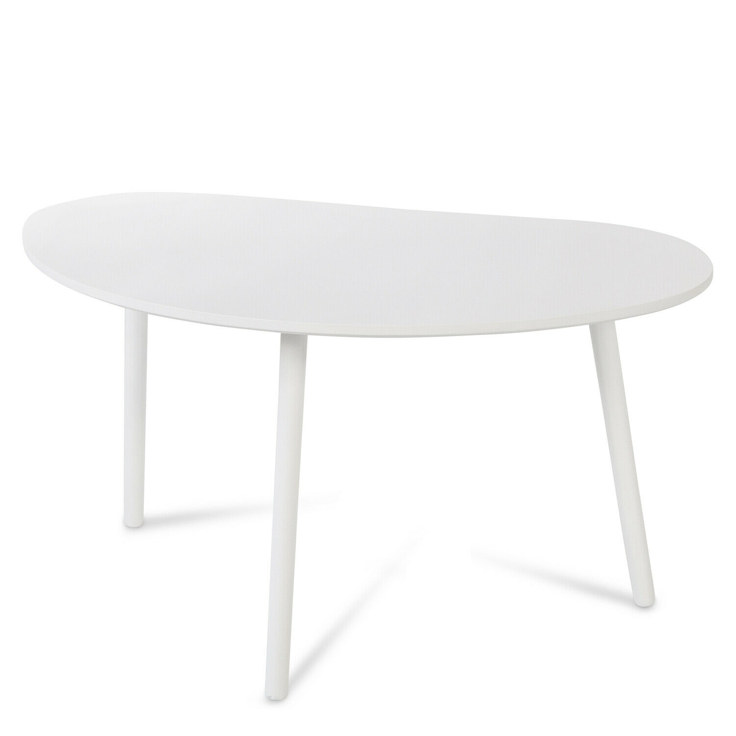 Side Table Occasional Table Coffee Table White Wooden Table Kidney Table Wood