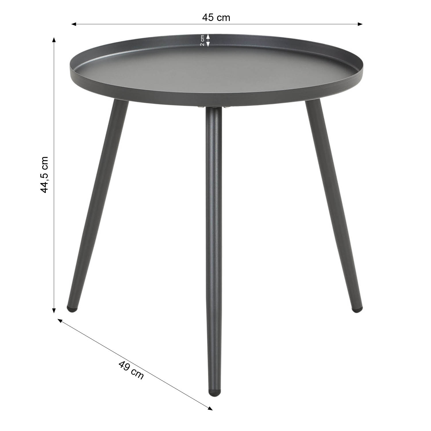 Garden furniture set Garden table and 2 chairs Bistro set Rattan Grey Outdoor table and chairs Lounge chair Patio set