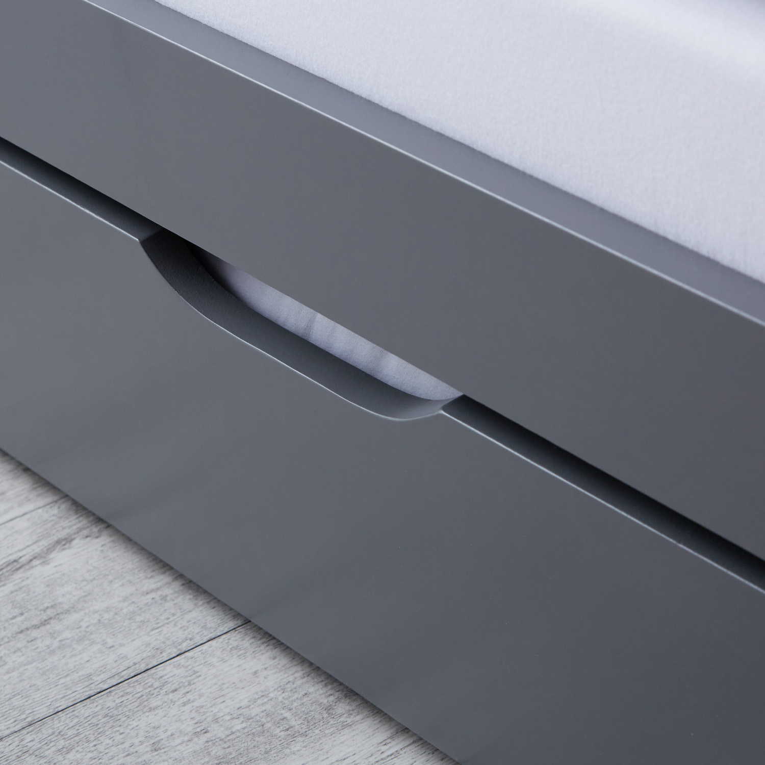 Wooden Bed 90x200 cm Gray | Extends to a Double Bed | Bunk Bed | With Slatted Base | Can Be Combined with a Duo Bed | Convertible Bed | Multifunctional Bed