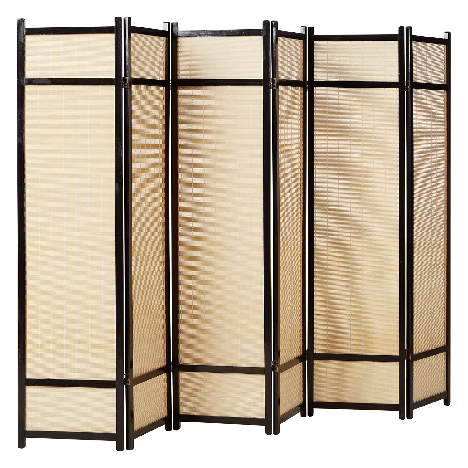 Paravent Brown Bamboo Natural | 6-panel | Wood | Room Divider Partition Privacy Screen