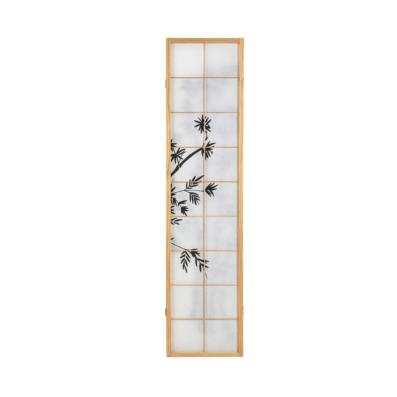 Paravent Natural Bamboo Pattern Print | 3-panel | Wood | Room Divider Partition Privacy Screen