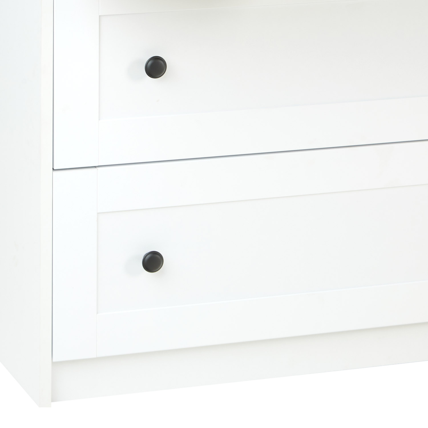 Chest of Drawers Sideboard Oak Matt White Wood Solid Cupboard with 4 Drawers