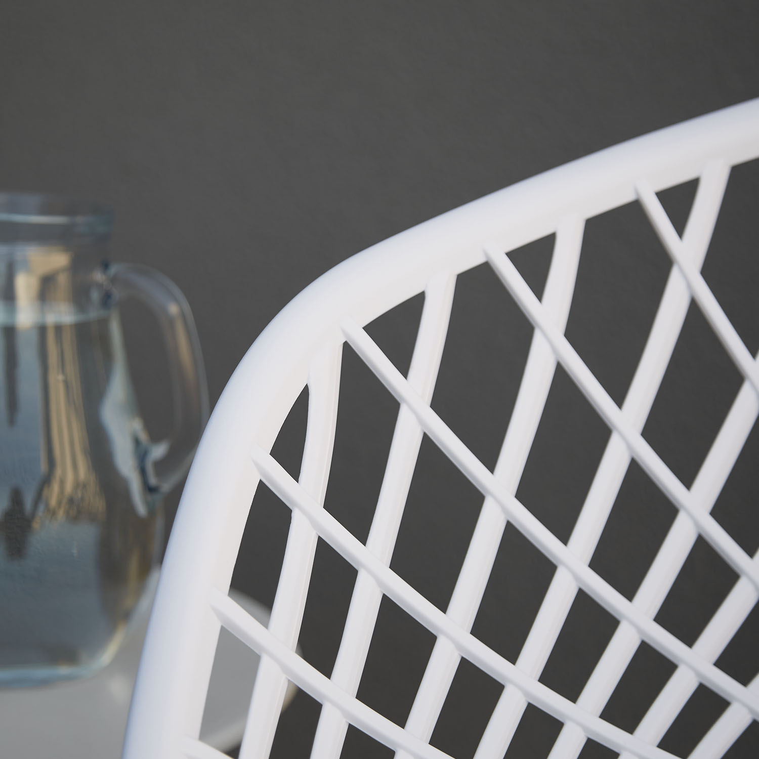 Set of 2, 4 or 6 Garden chair with armrests Camping chairs Black Grey White Garden armchairs Outdoor chairs Plastic Egg chair Indoor chairs Kitchen chairs