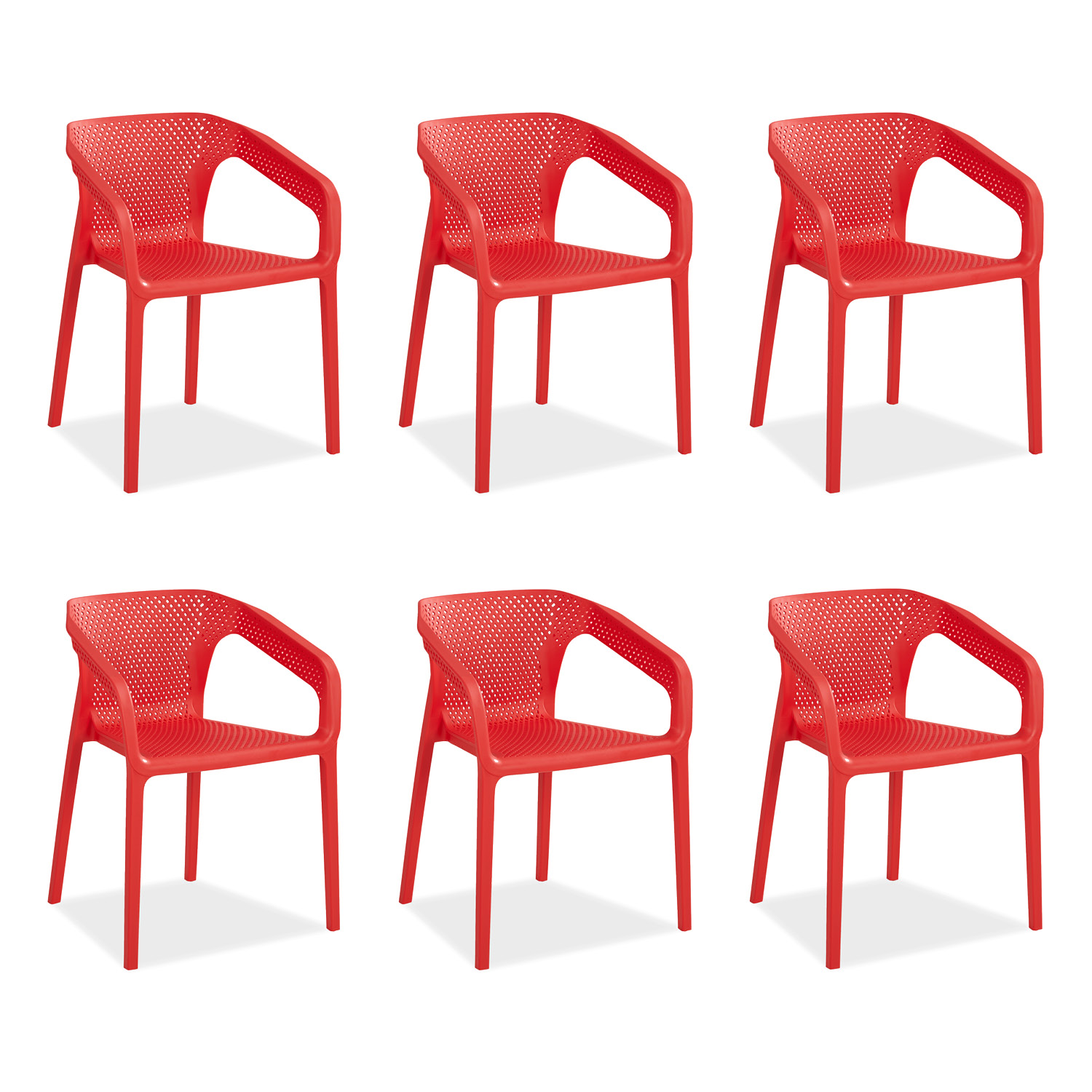 Set of 6 Garden chair with armrests Camping chairs Red Outdoor chairs Plastic Egg chair Lounger chairs Stacking chairs Set of 6 Garden chair with armrests Camping chairs Red Outdoor chairs Plastic Egg chair Lounger chairs Stacking chairs
