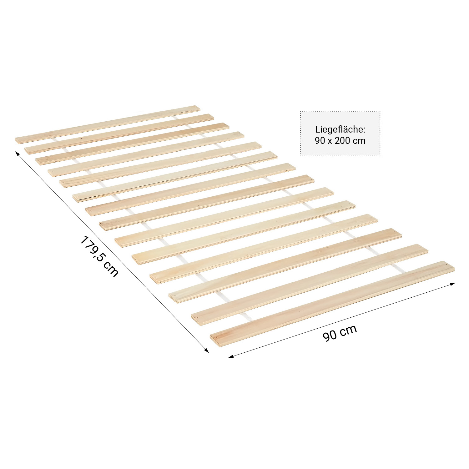 Bed Slats 90x200 cm Wooden Bedroom Slats Solid Pine Wood Slatted Frame