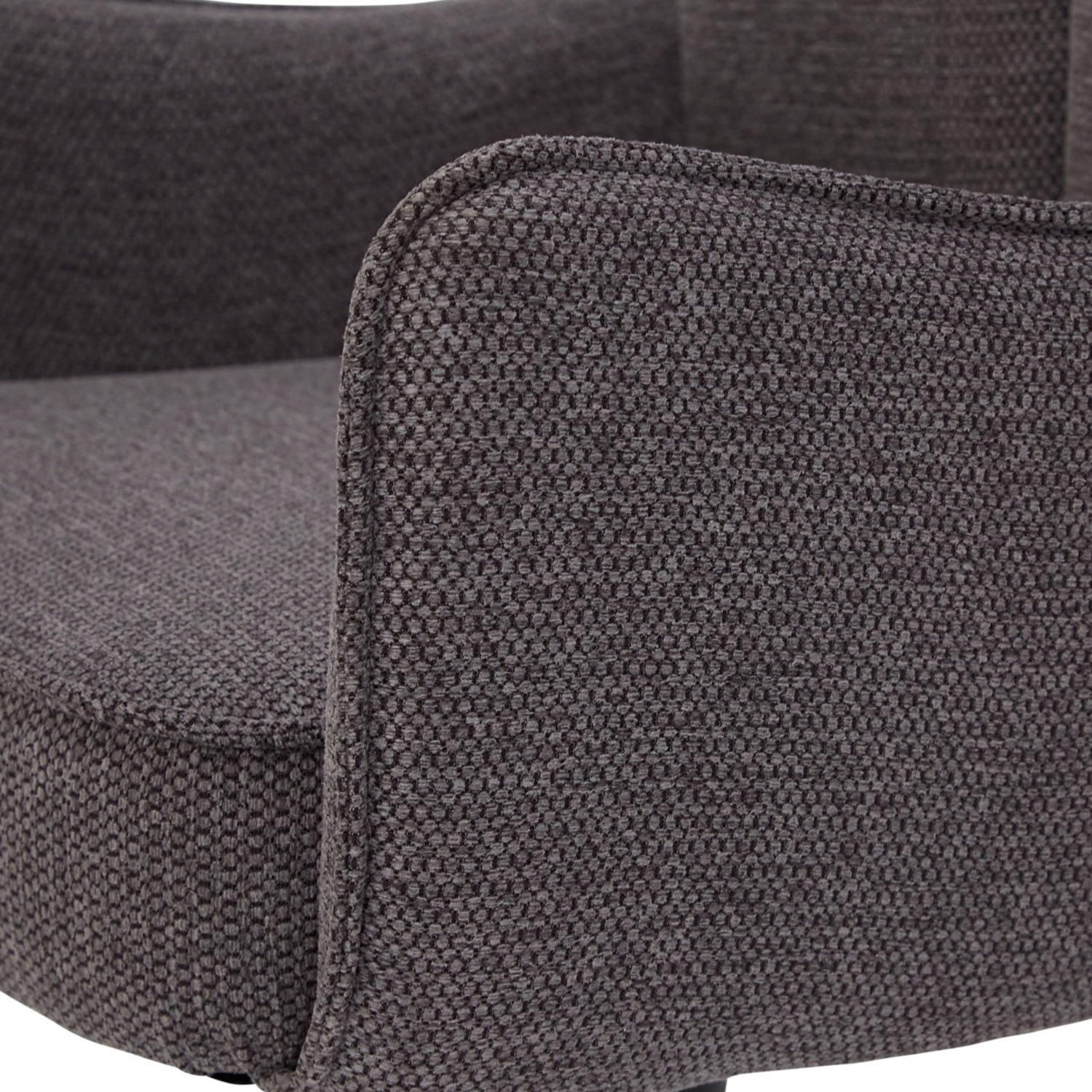Upholstered Chair Fabric Anthracite | single | swivel | with Armrests | Kitchen Dining Room Office