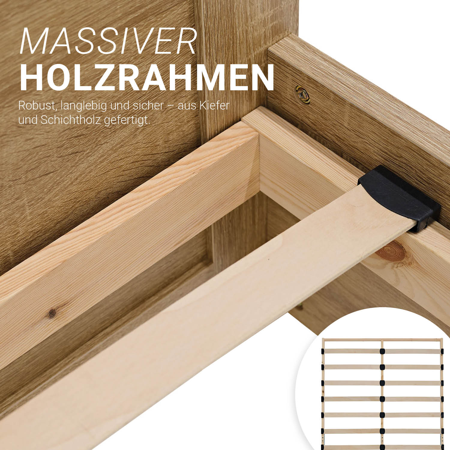 Bed Slats 120x200 cm Wood Slats for Bed Base Slats Slatted Mattress Base Slatted Frame