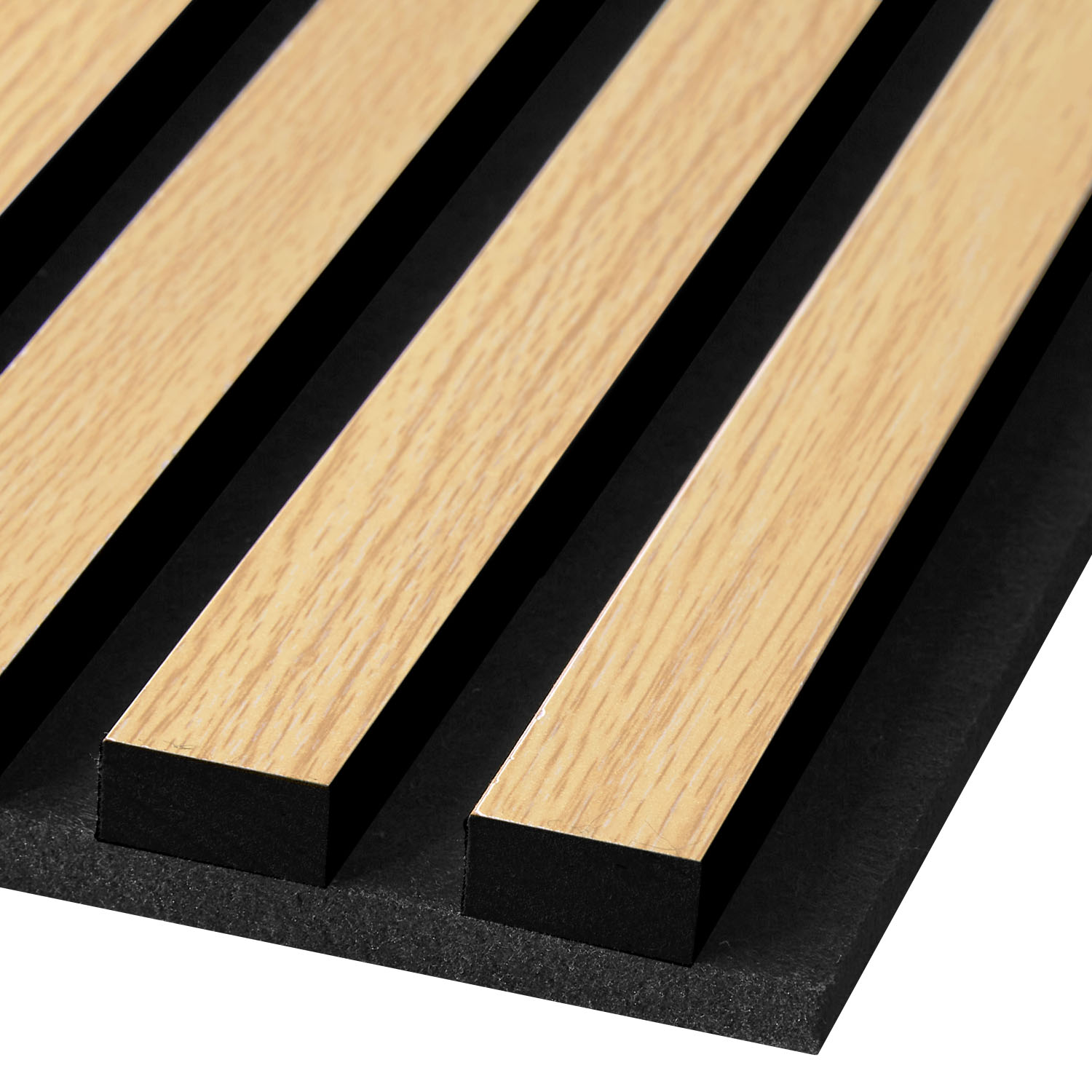 Acoustic Panels Wall Panels 60 x 60 cm Natural Oak | Wood | 1 Piece | 3D Strips