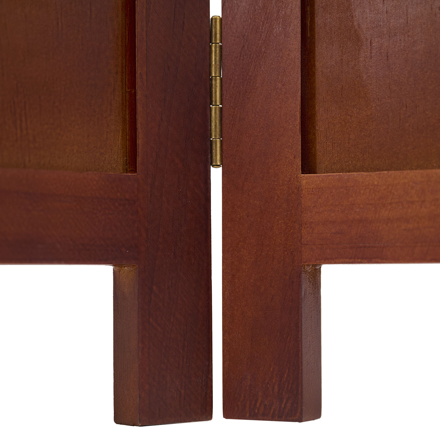 Paravent Brown Wooden Slats | 3-panel | Wood | Room Divider Partition Privacy Screen