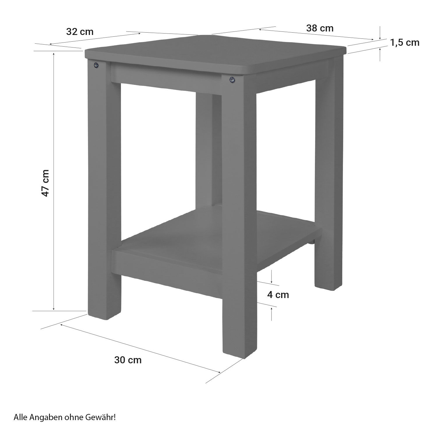 Bedside table grey Sofa Table Wooden Nightstand