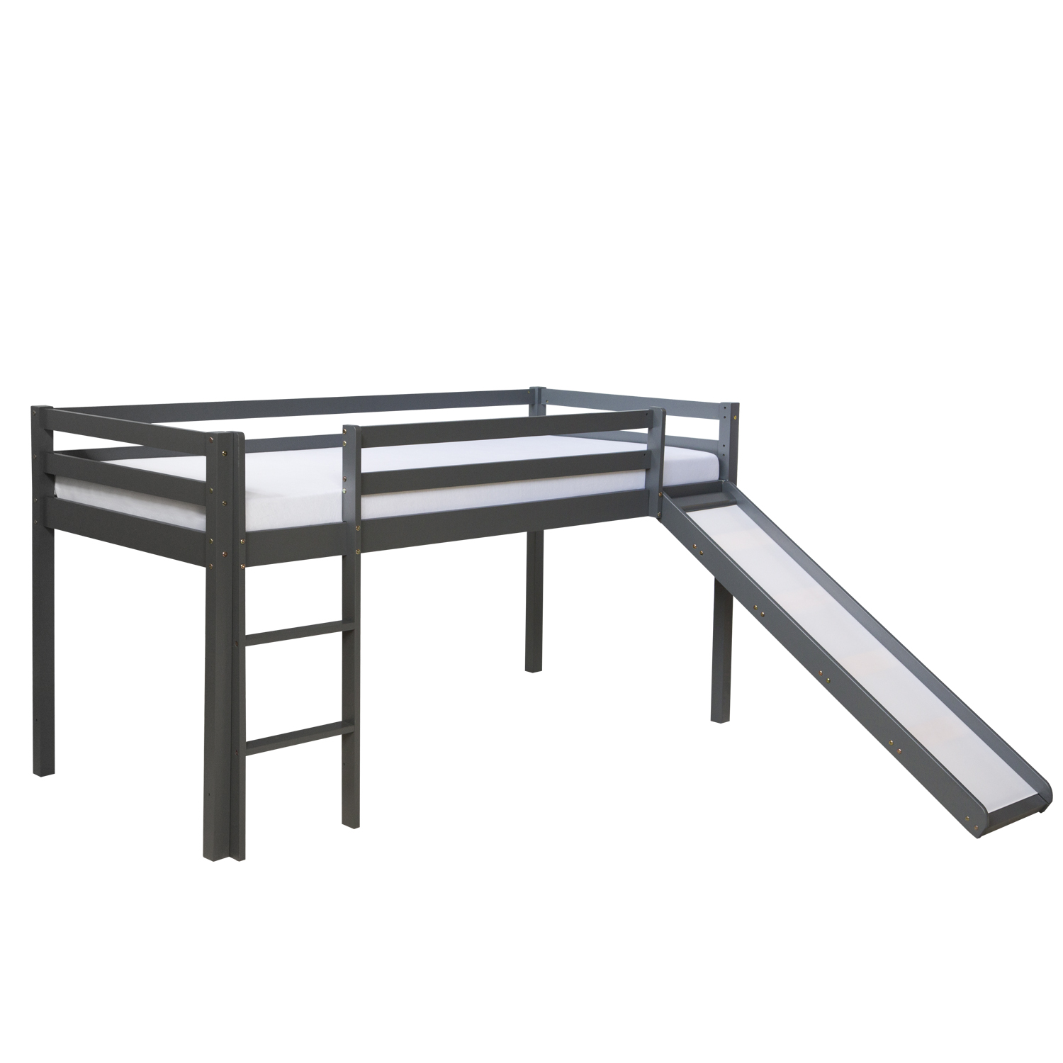 Cabin Bunk Bed 90x200 cm High sleeper Bed white or grey Wooden bed Childrens bed