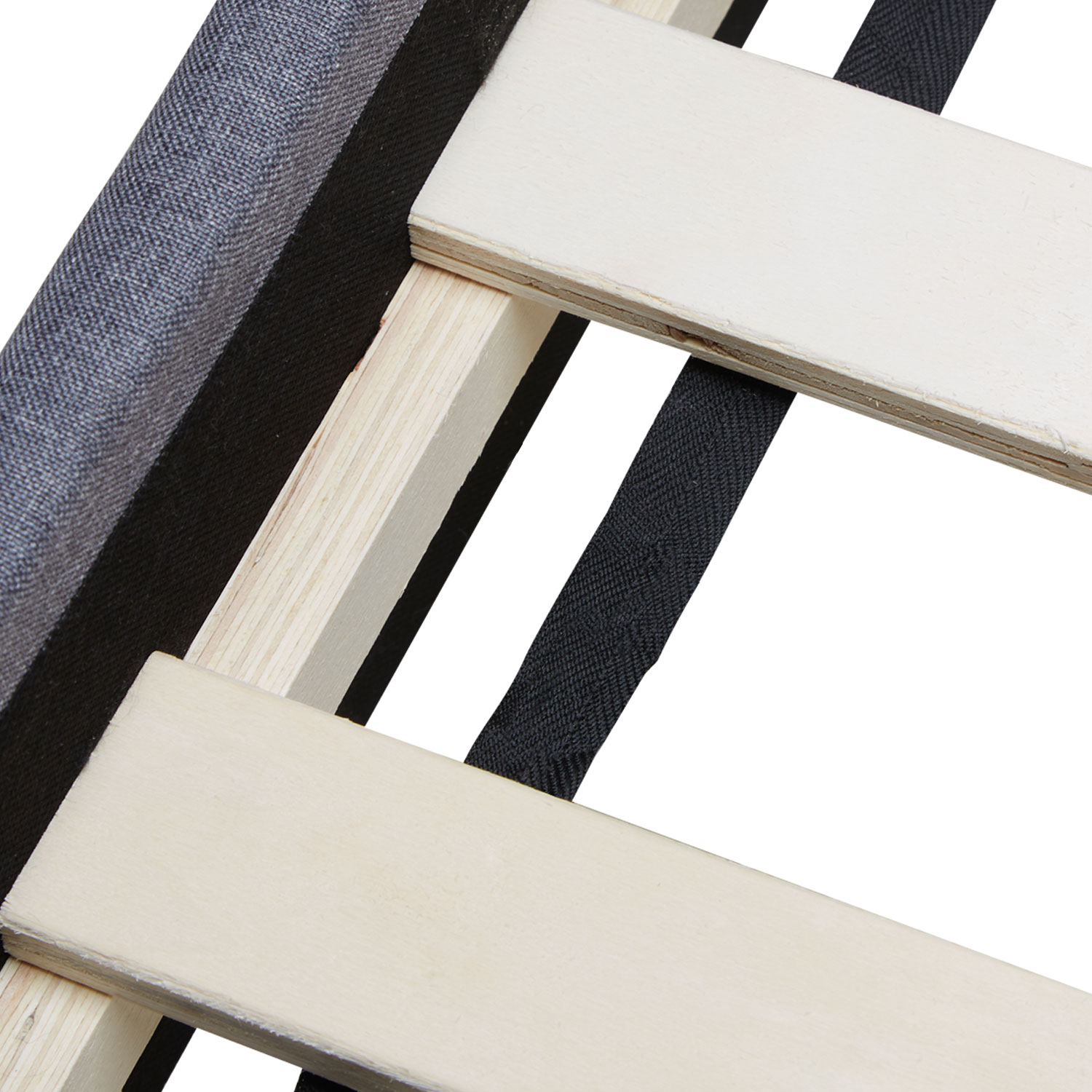 Upholstered bed, 90x200 cm, gray, with slatted frame – single bed, fabric bed with headboard, modern youth bed