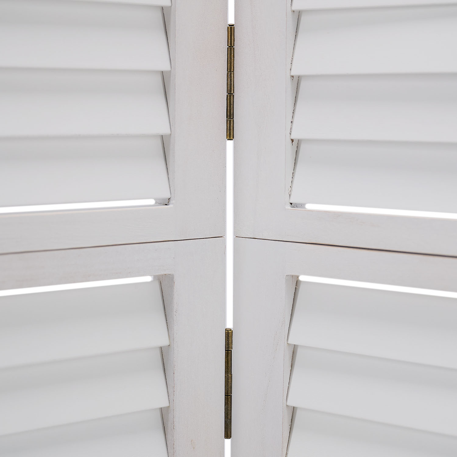 Paravent White Wooden Slats | 3-panel | Wood | Room Divider Partition Privacy Screen