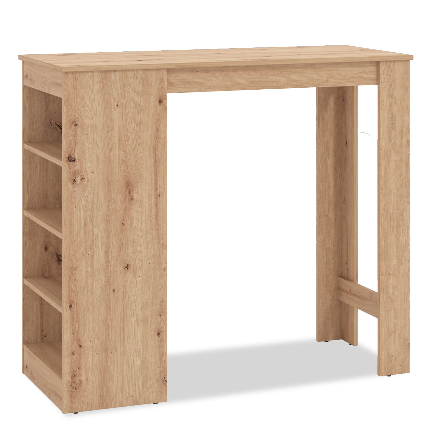 Bar table 120x50 cm Oak White Bartop table Wooden Kitchen Table Breakfast bar table High table Pub table Dining table