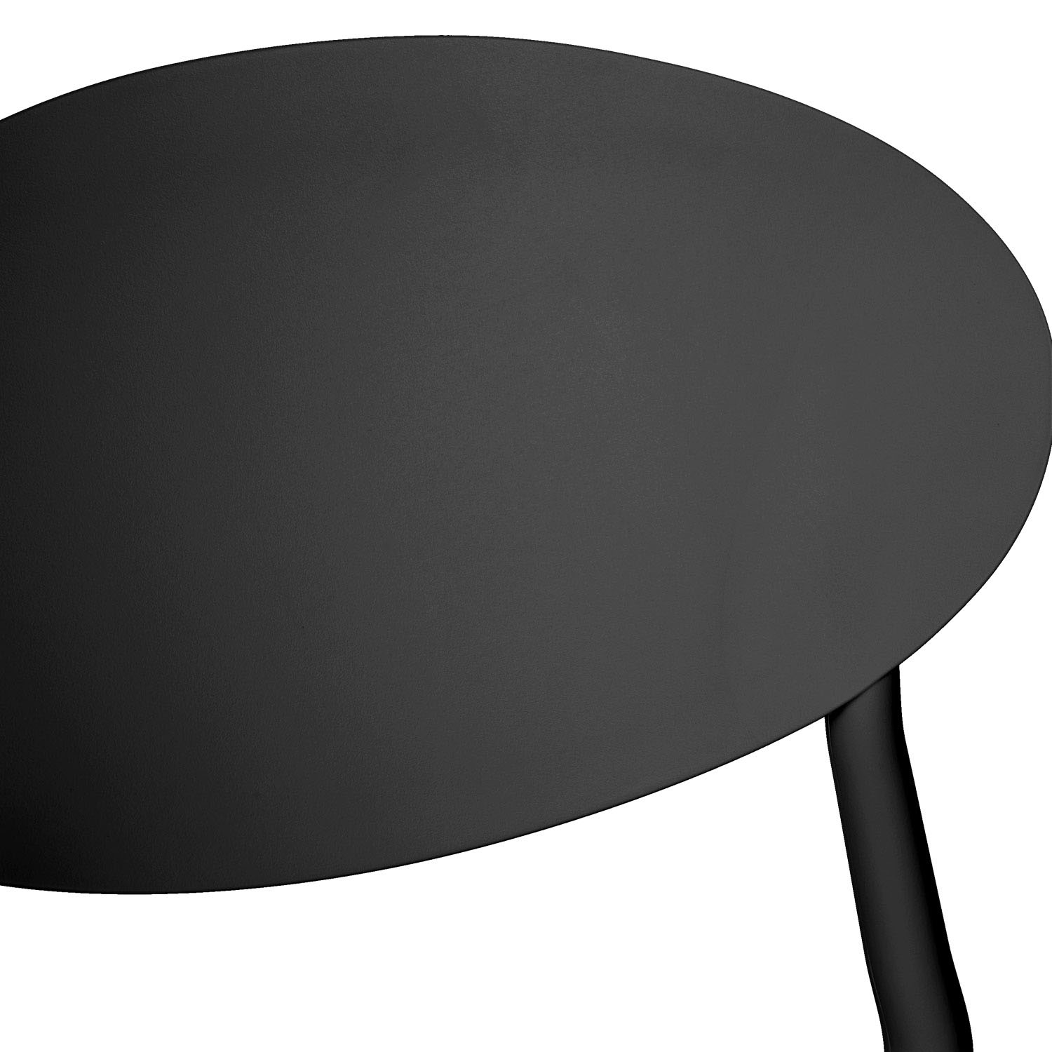 Garden chair Set of 4 Camping chairs Black Outdoor chairs Plastic Stacking chairs Kitchen chairs