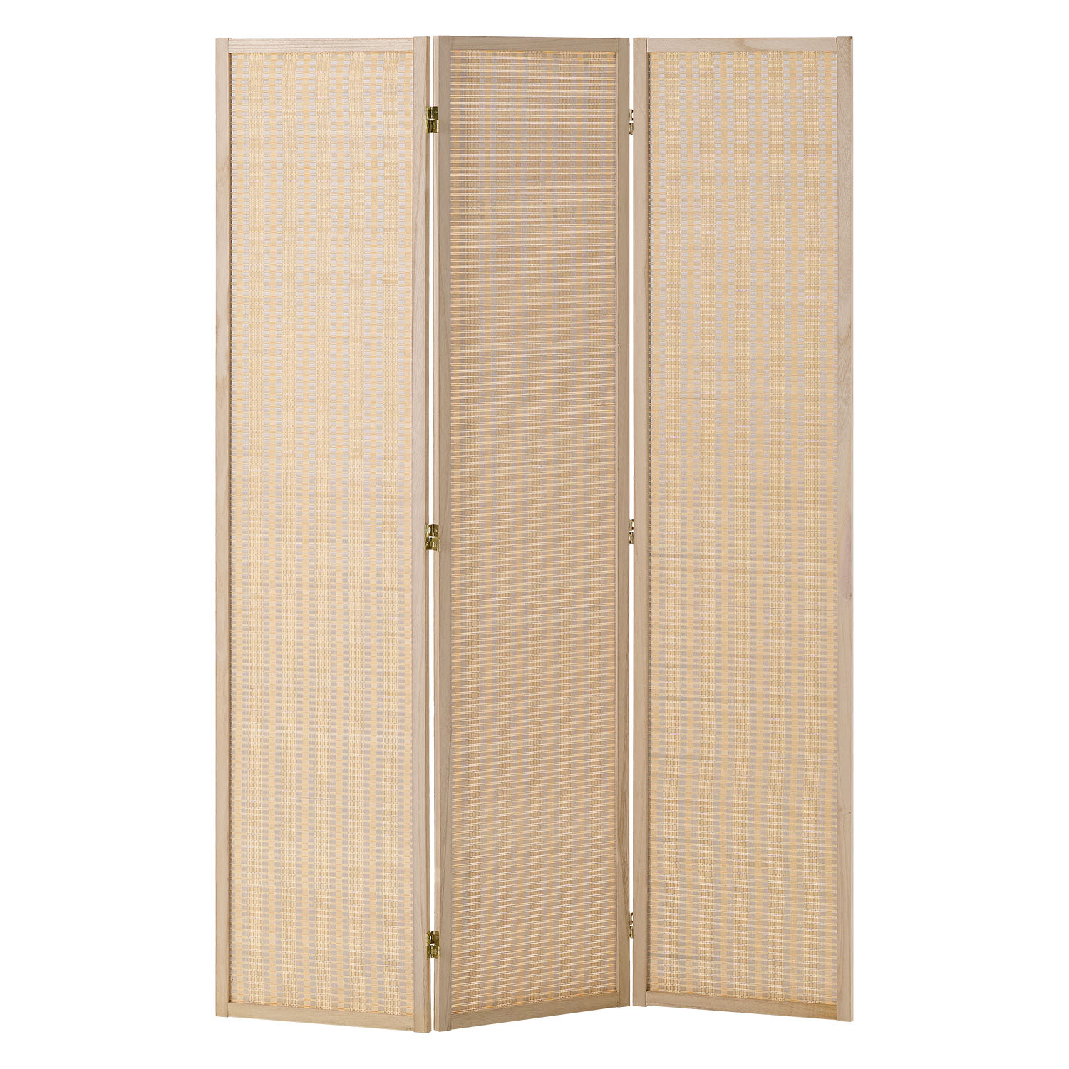 Paravent Natural Bamboo Slats | 3-panel | Wood | Room Divider Partition Privacy Screen