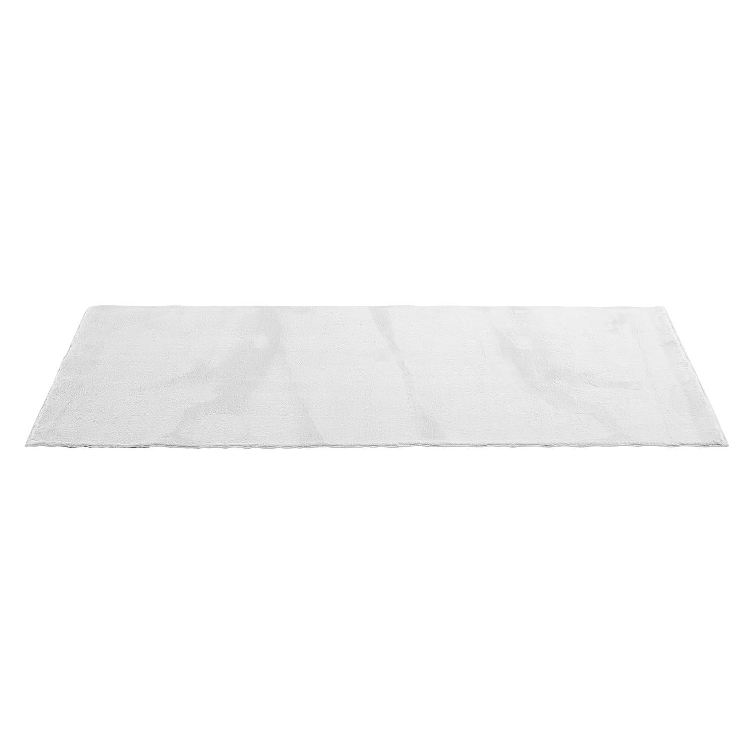 Soft Grey Rug 160x230 cm – Modern Short Pile Living Room Rug – Non Slip Bedroom Carpet – Washable Fluffy Area Rug