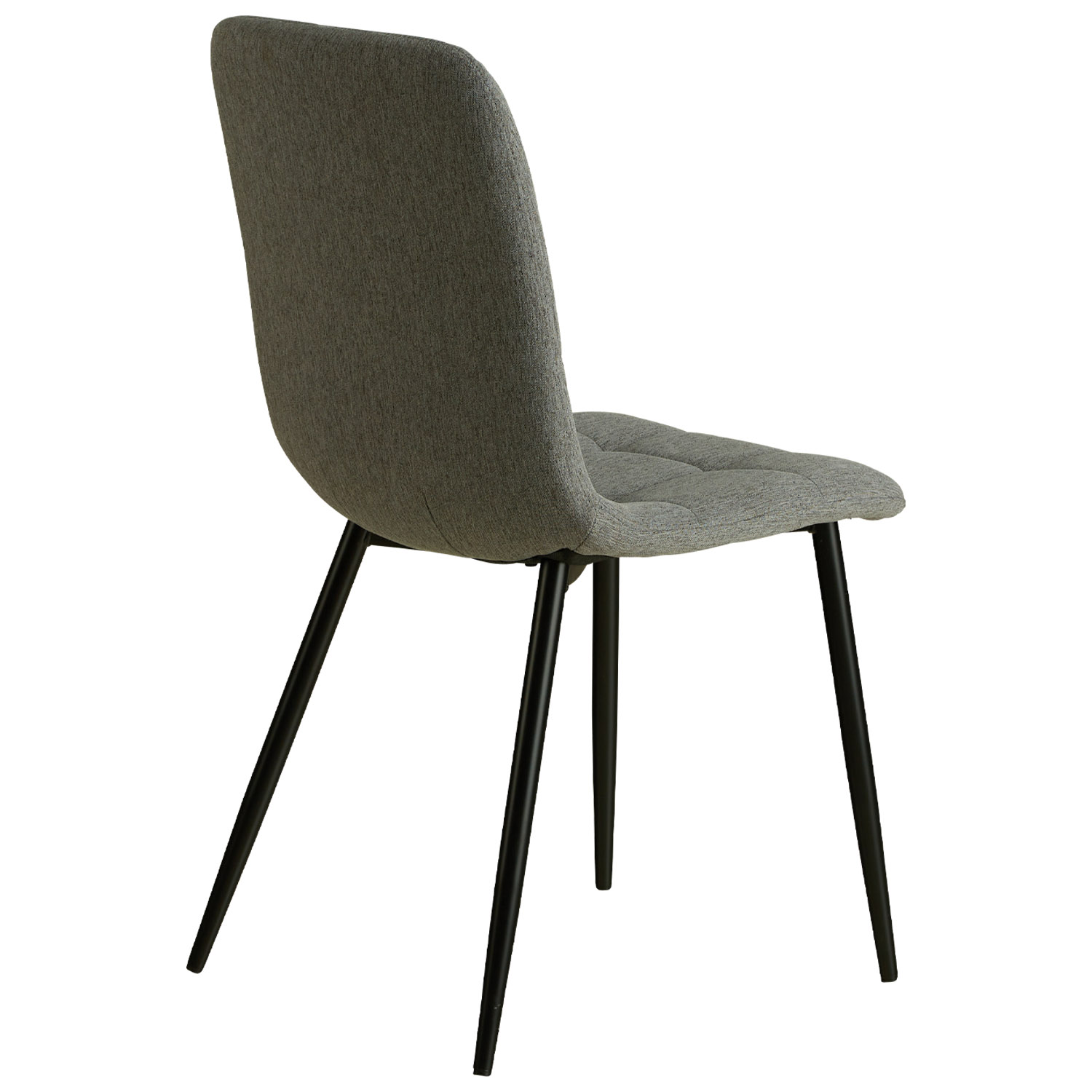 Set of 4 Gray Linen Upholstered Chairs (Armless) – Modern Dining Chairs