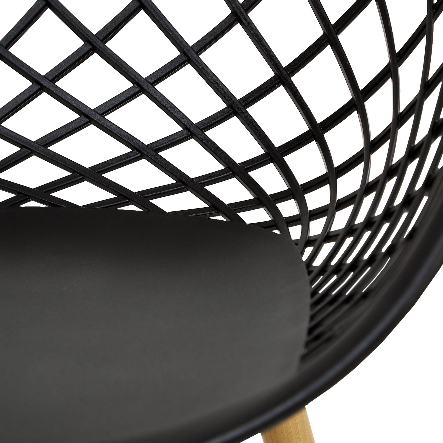 Set of 4 Garden chair with armrests Camping chairs Black Garden armchairs Outdoor chairs Plastic Egg chair Indoor chairs Kitchen chairs