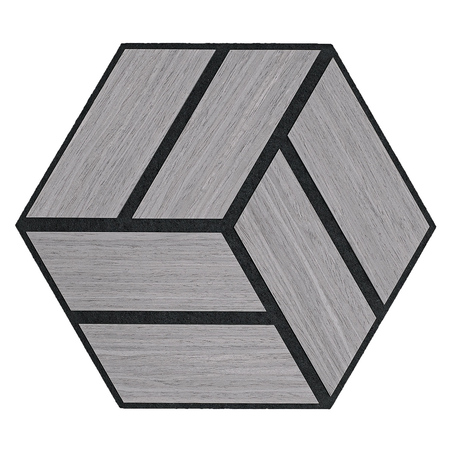 Akustikpaneele Holz 30 x 26 cm Braun Grau Natur Paneele Hexagon Wandpaneele 3D Wandpaneel Wandverkleidung Dekorpaneel