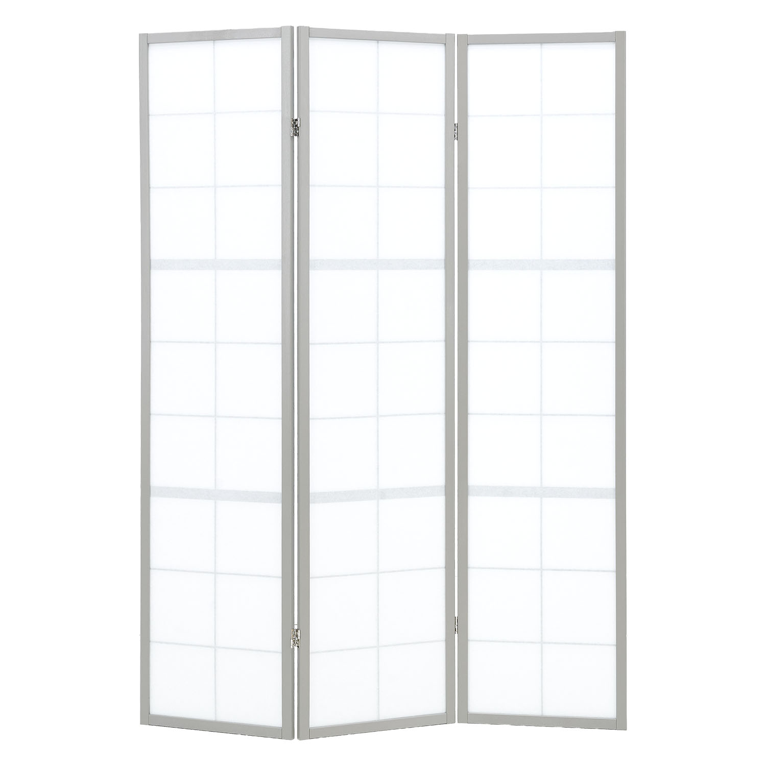 Paravent Grey Shoji | 3-panel | Wood | Room Divider | Partition Privacy Screen