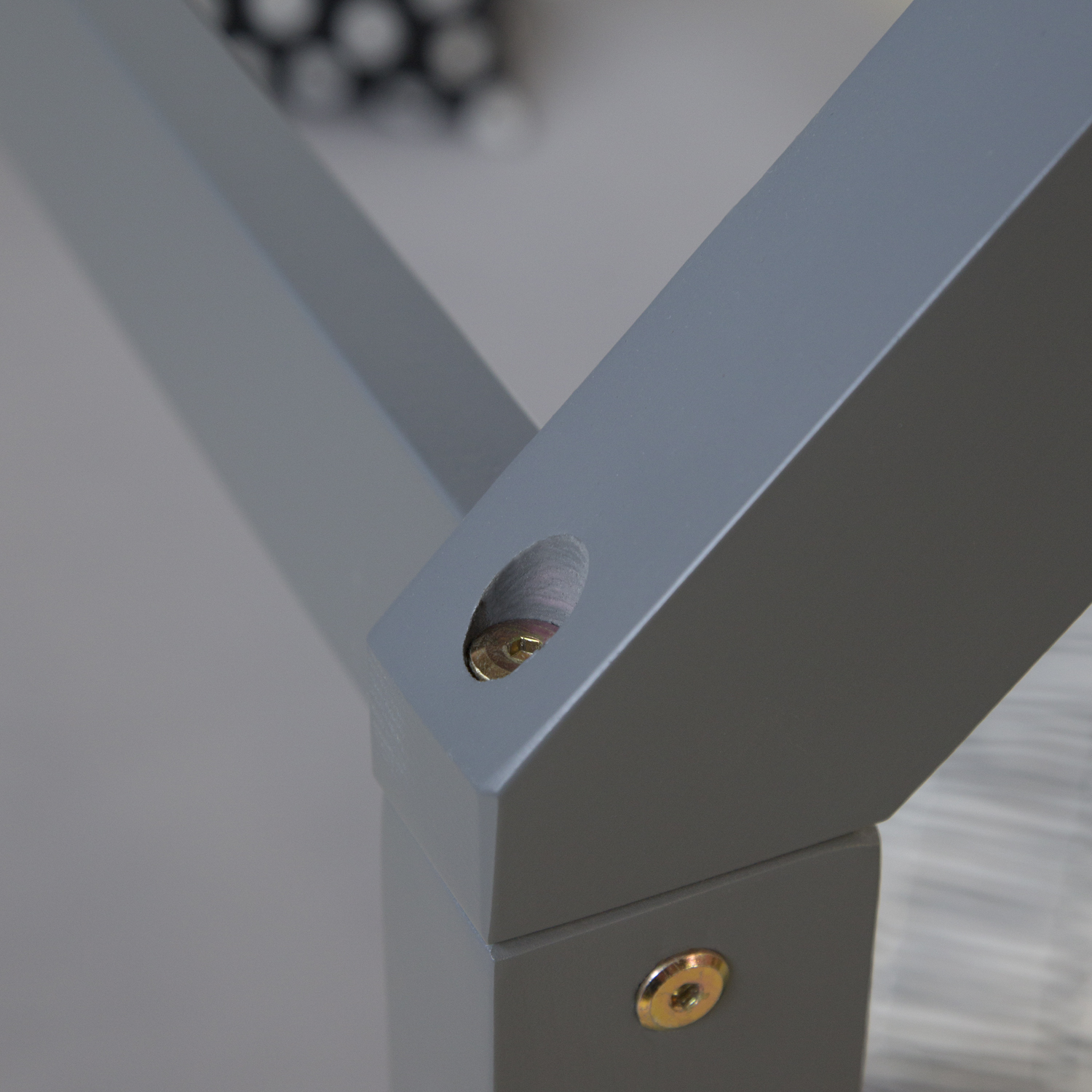 Children's Bed 80x160 cm Gray | House Bed | Single Bed | with Slatted Frame | Wood | Floor Bed