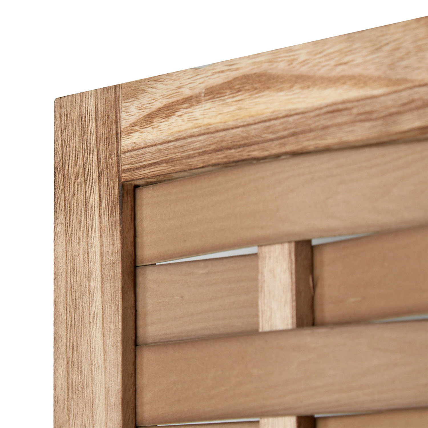 Paravent Light Brown Rattan-Style | 3-panel | Wood | Room Divider Partition Privacy Screen