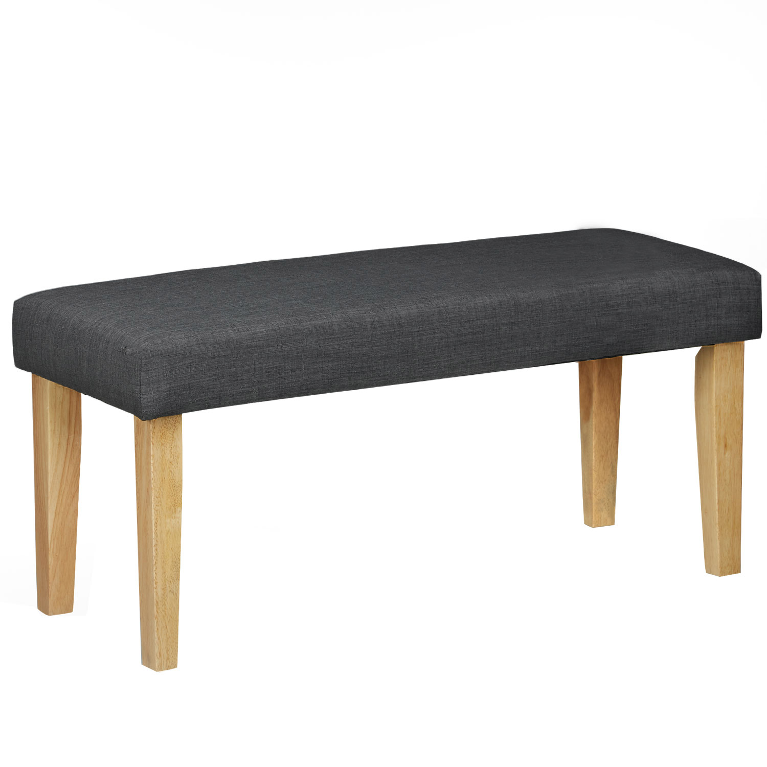 Upholstered Bench Dark Grey Seat Bench Side Bench Stool Seating 103 cm