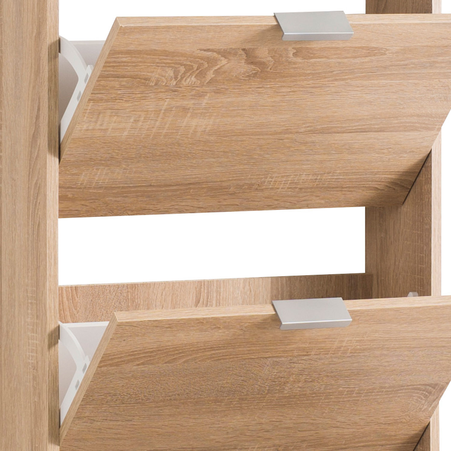 Shoe Cabinet Shoe Rack Shoe Tumbler Narrow Wood Oak Shoe Chest