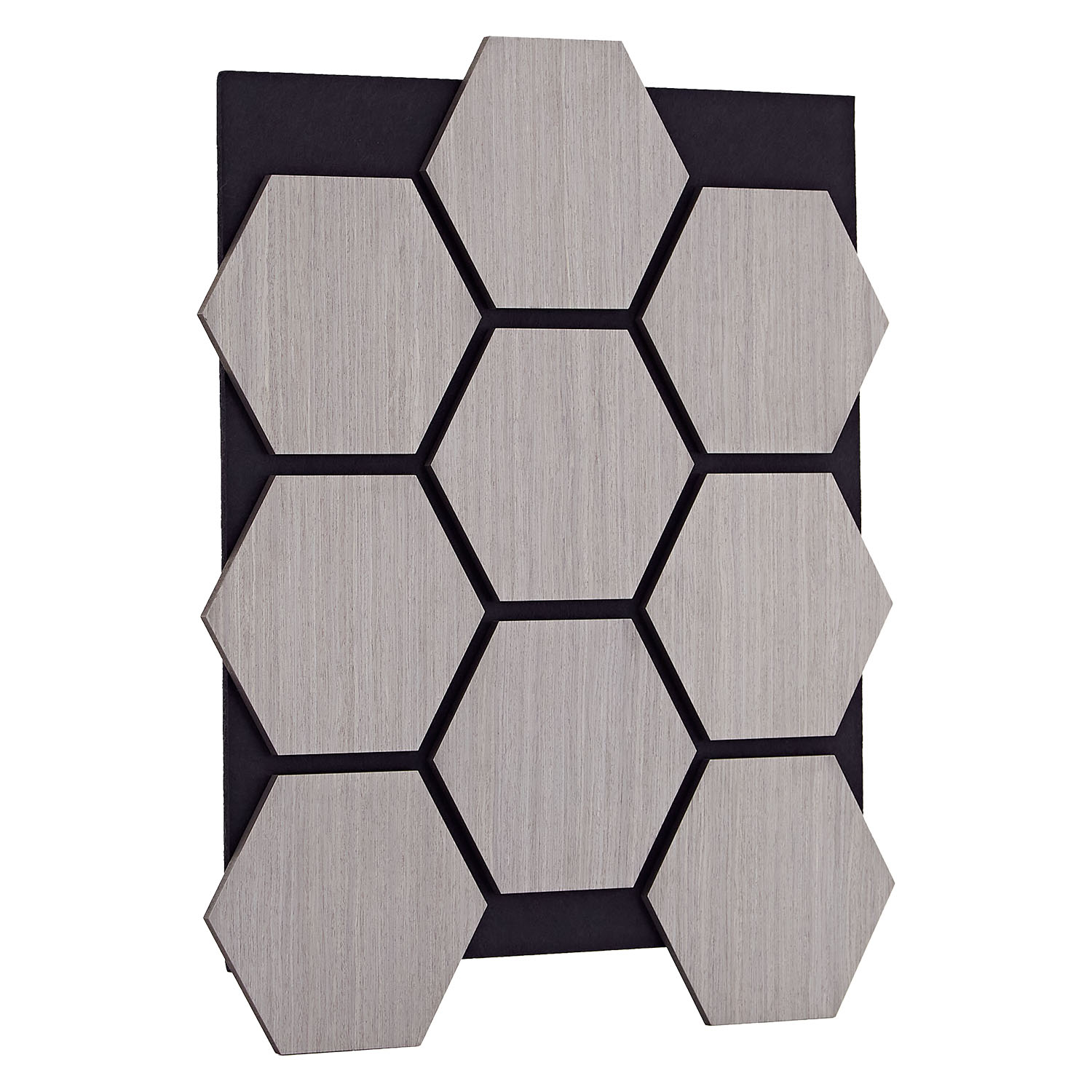 Acoustic Panels Wall Panels Hexagon Honeycomb 76 x 62 cm Gray | Wood | 4-piece Set | 3D