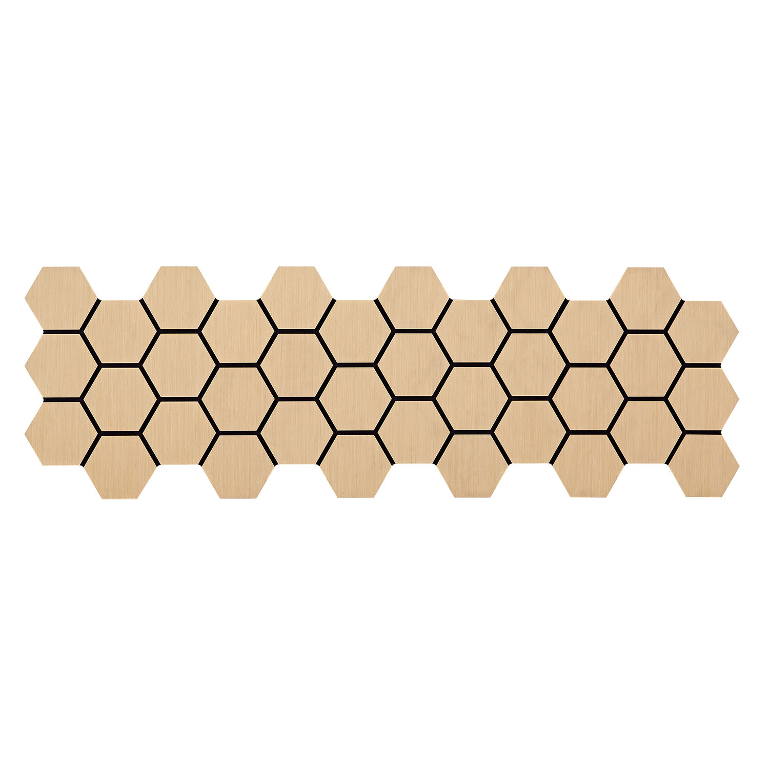 Acoustic Panels Wall Panels Hexagon Honeycomb 76 x 62 cm Natural Oak | Wood | 4-piece Set | 3D