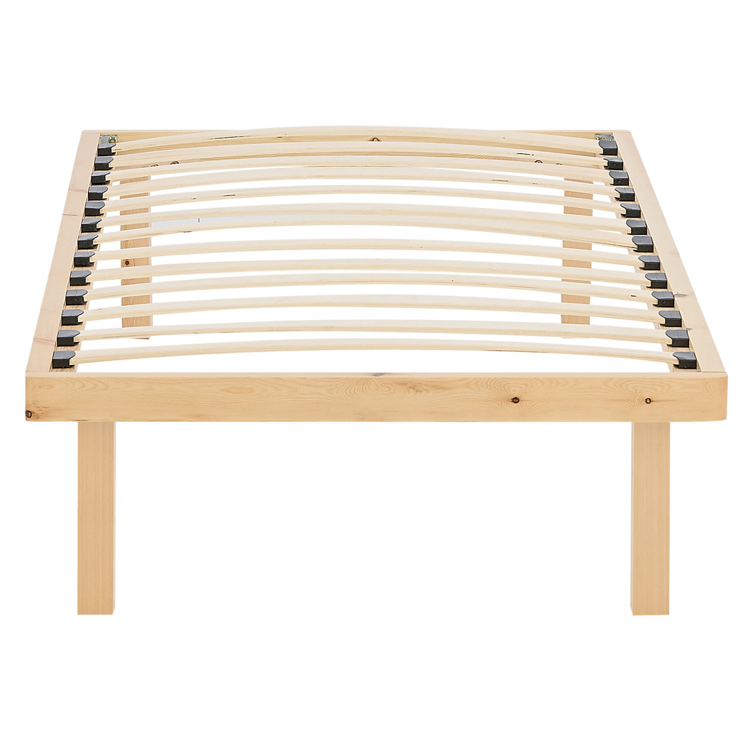 Wooden Bed 90x200 cm Natural | Single Bed | with Slatted Frame | Wood | Kids Youth Guest Bedroom