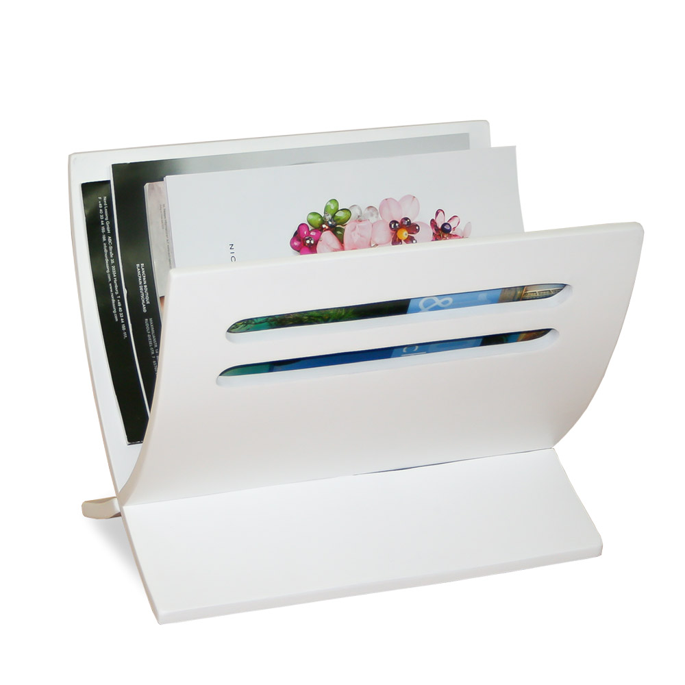 Newspaper Rack magazine holder white