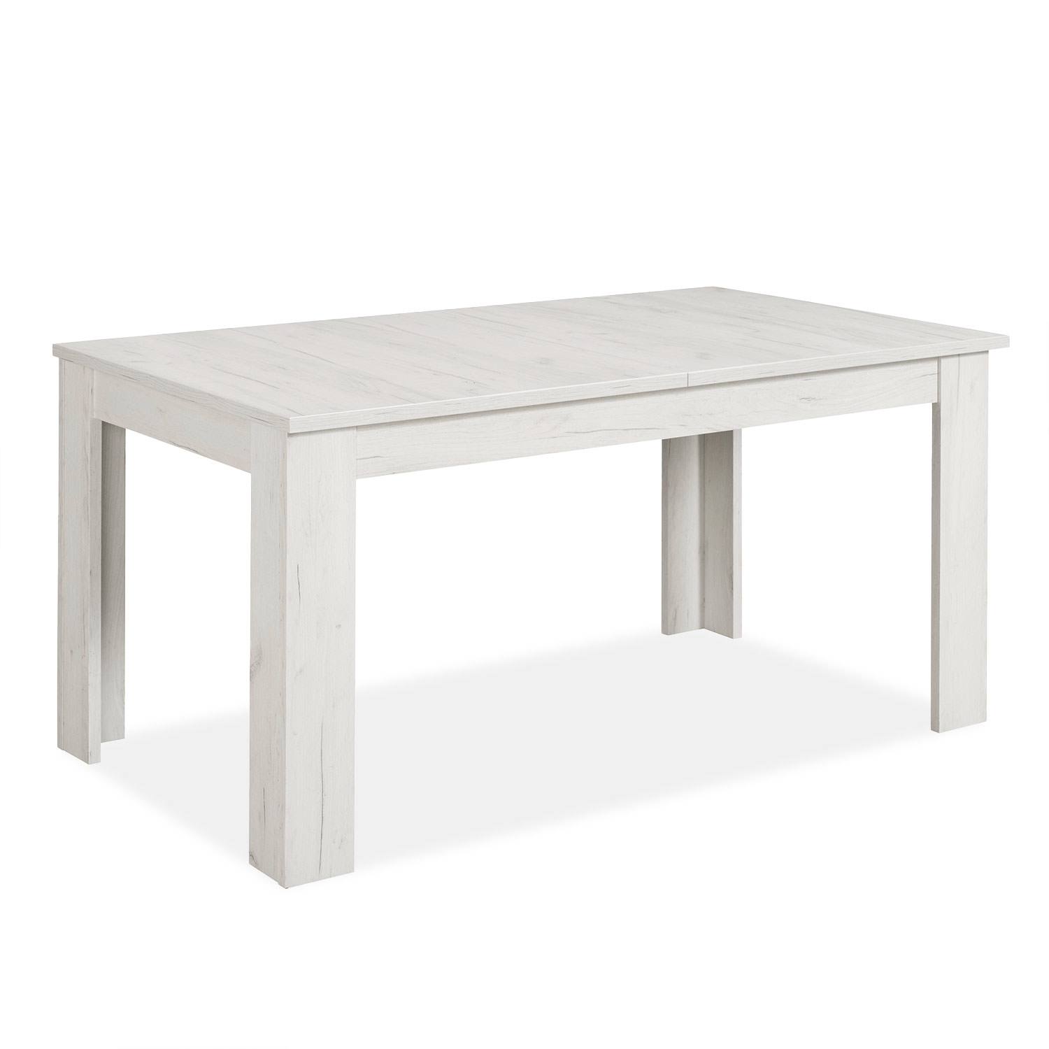 Modern Dining Table Kitchen Table Wooden Table 160x90 cm White 8 Seater Extendable