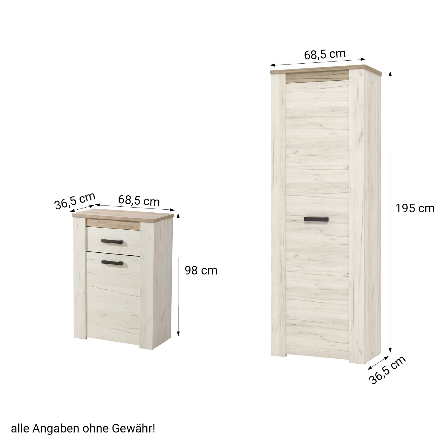 Wardrobe Hallway Furniture Set Hall Unit Hallway Wardrobe White Grey Oak Wood 5 Piece Hallway Set