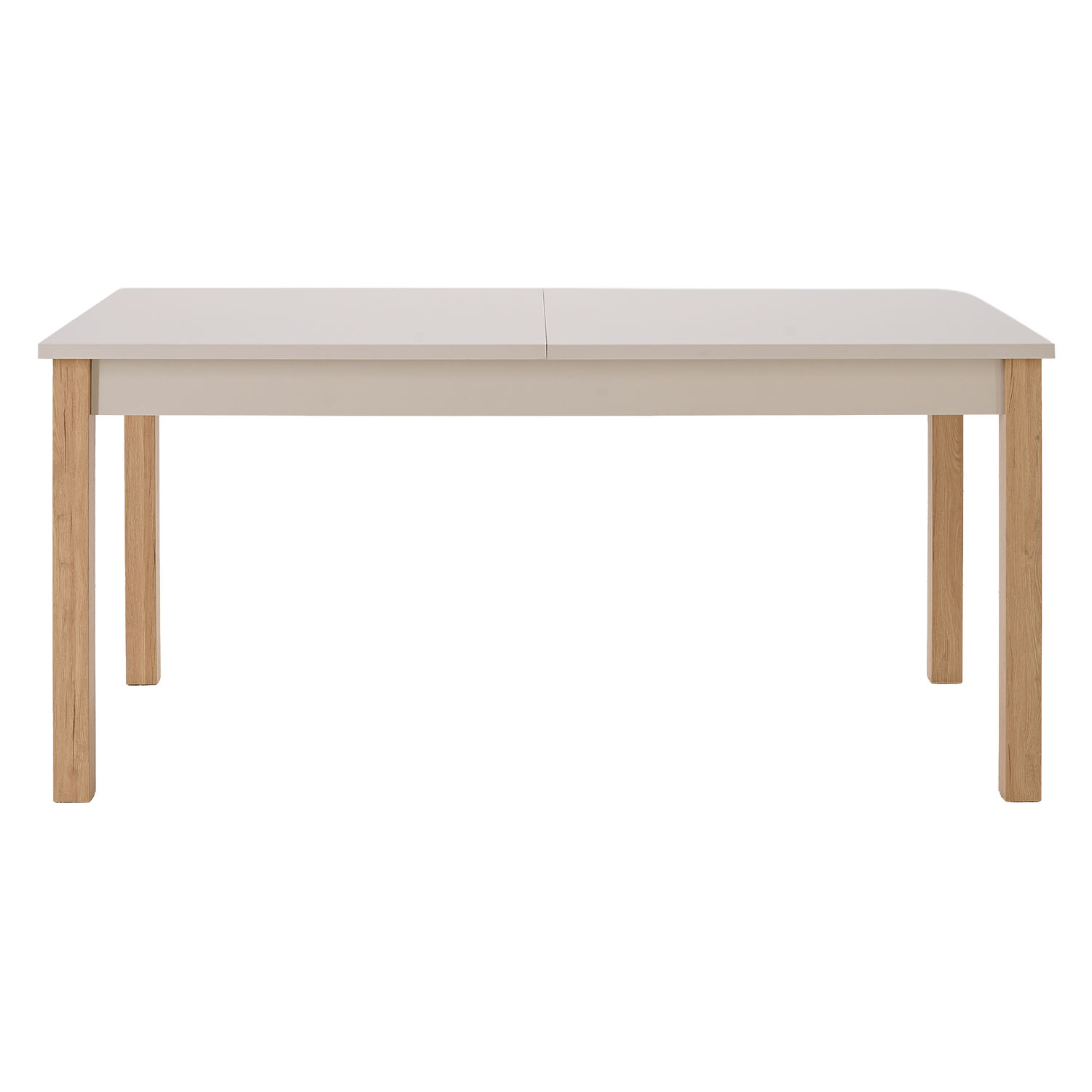 Modern Dining Table Kitchen Table Wooden Table 160x80 cm Beige Grey 8 Seater Extendable