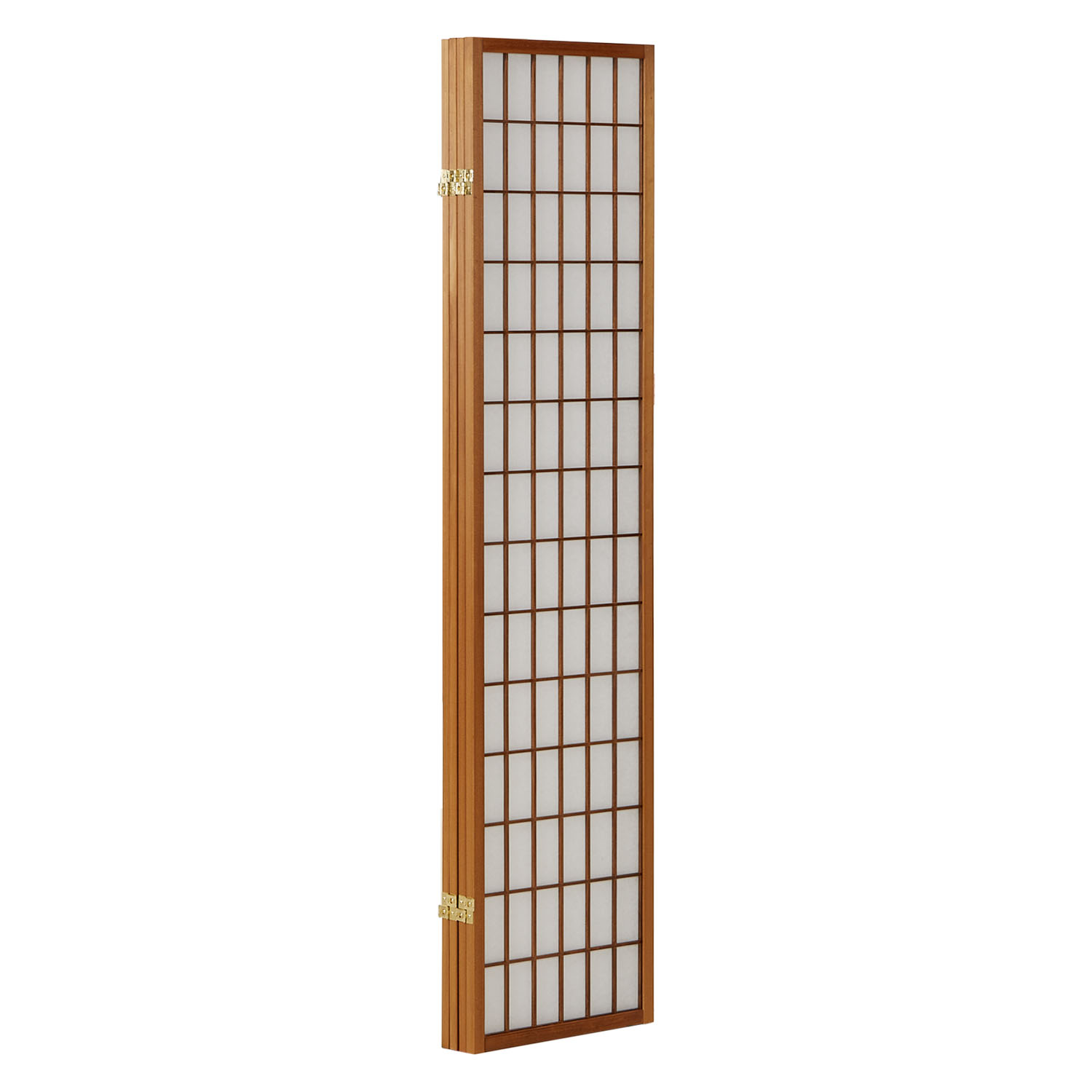 Light Brown Shoji Rice Paper Screen | 4-panel | Wood | Room Divider, Partition, Privacy Screen