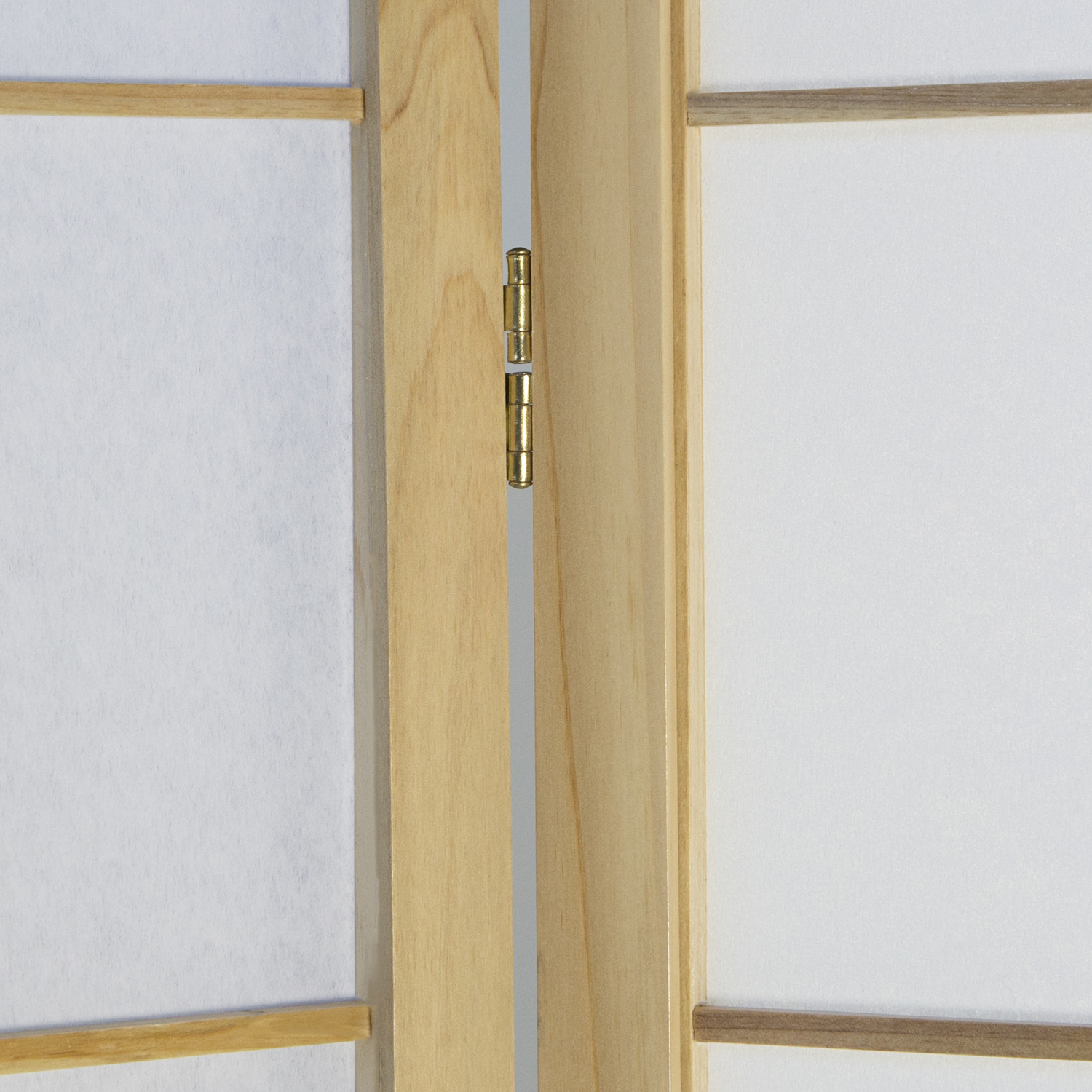 Paravent Natural Shoji Rice Paper White | 4-panel | Wood | Room Divider Partition Privacy Screen