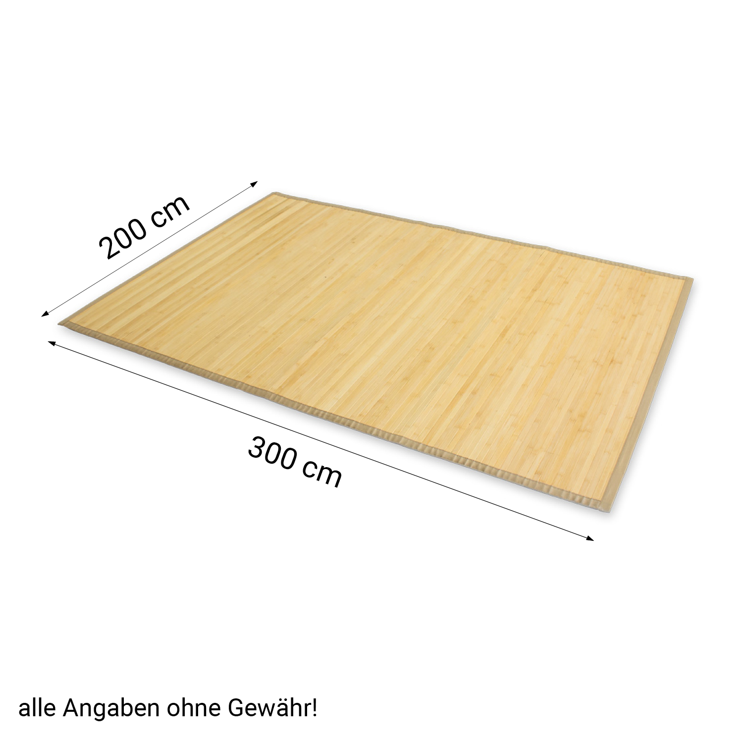 Bamboo carpet Rug 200x300 in light