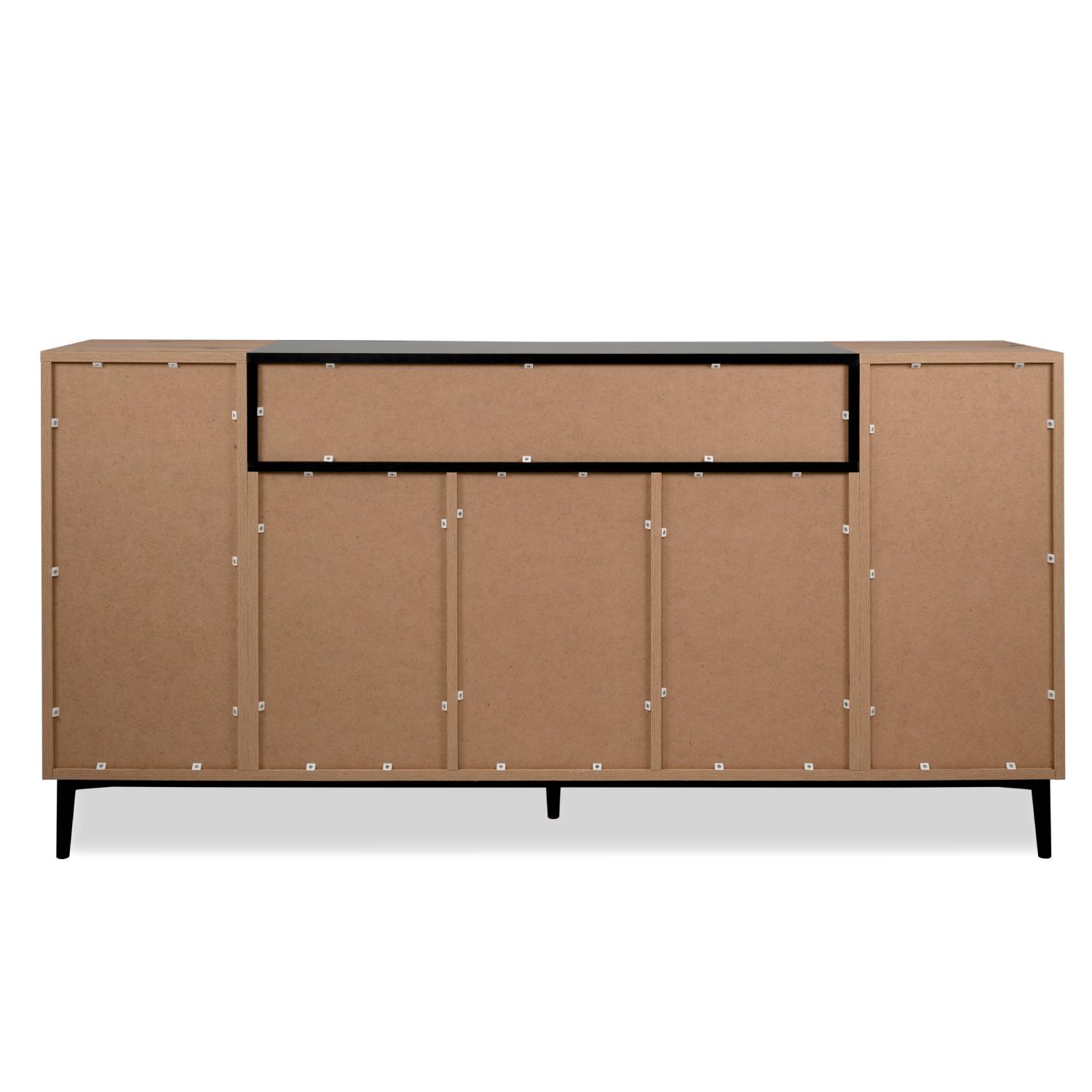 Sideboard Chest of Drawers Oak Wood in Natural Black Living Room Cabinet