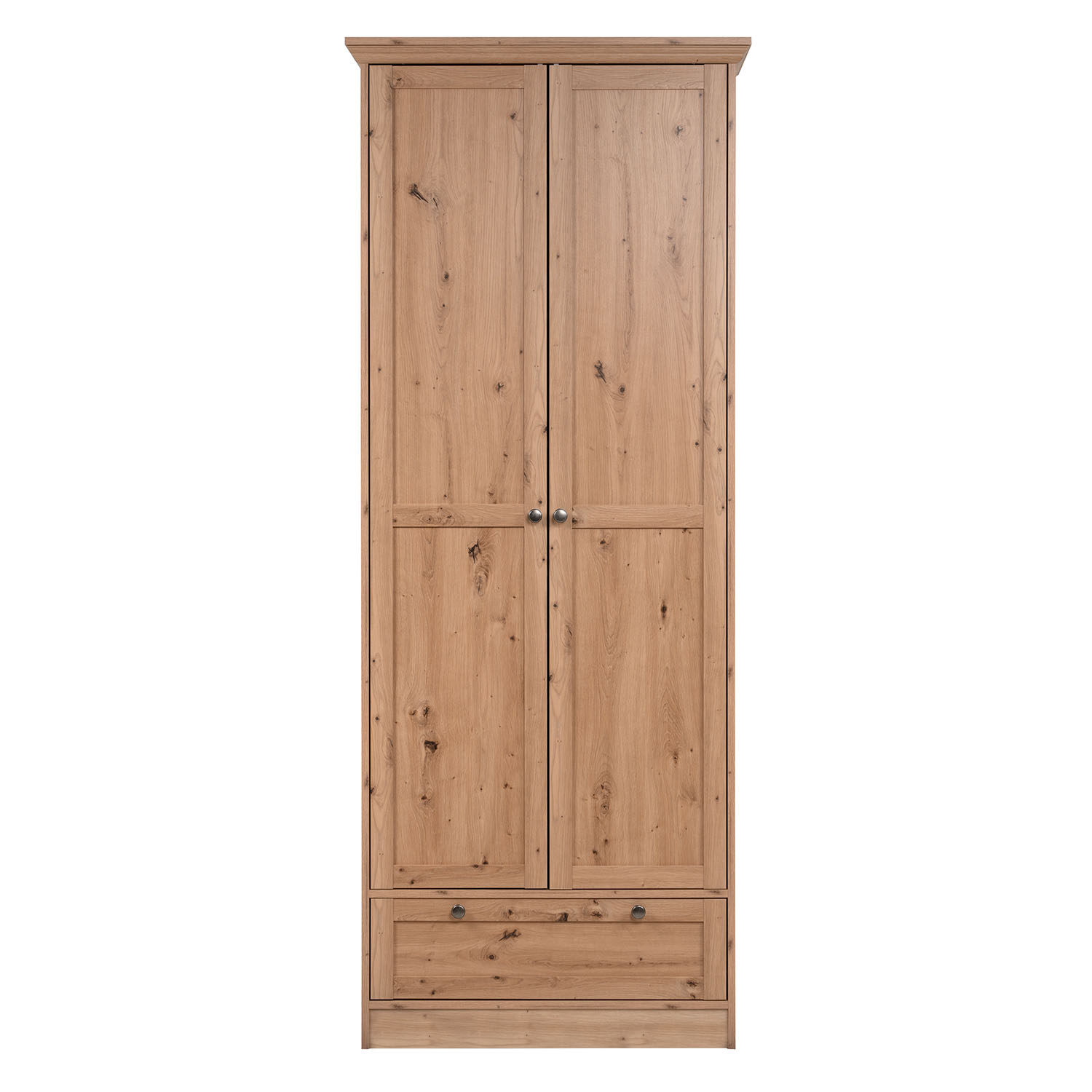 Wardrobe Clothes Cupboard Armoire Wood Oak Closet Bedroom Furniture Storage Drawer