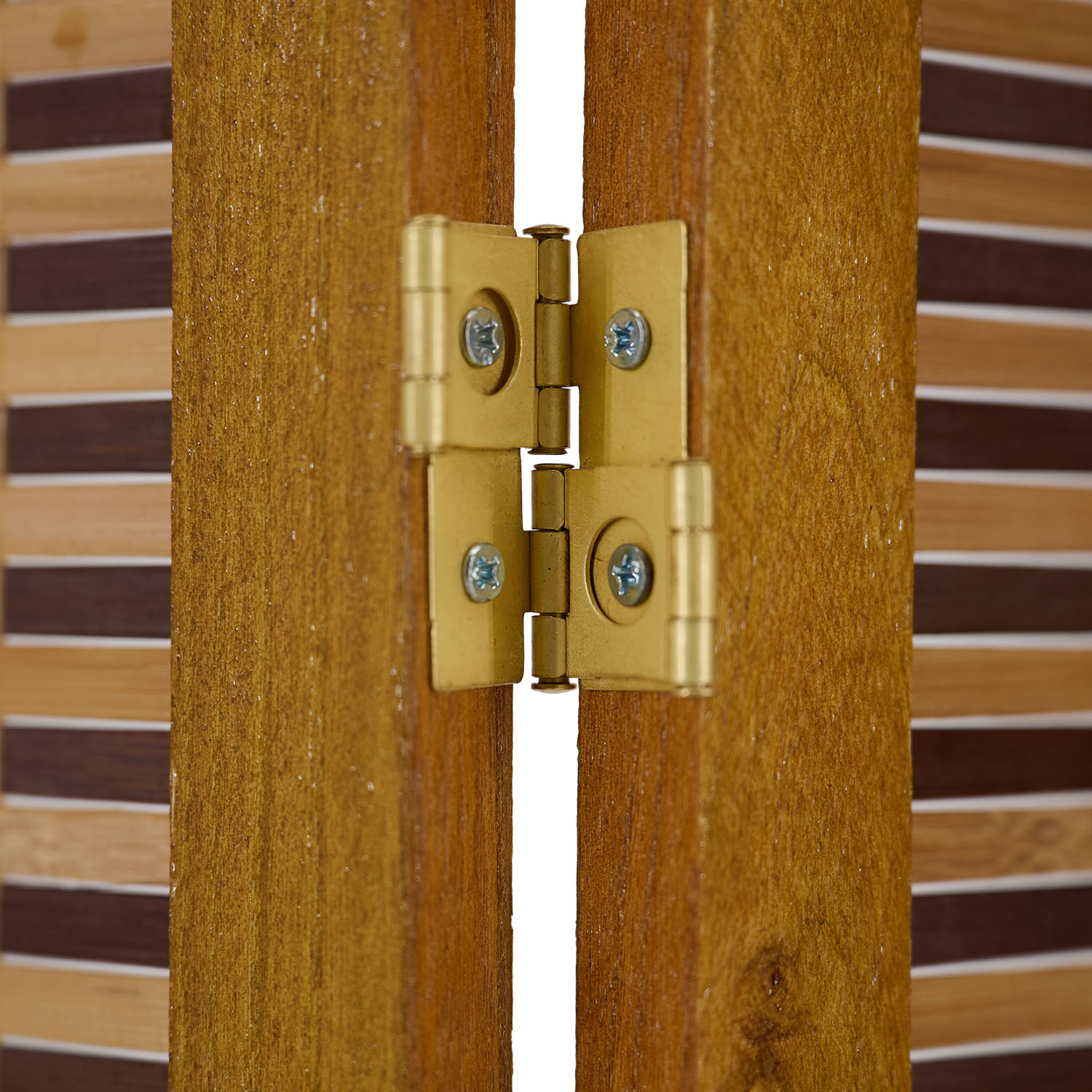 Brown Wooden Screen (3-panel) – Stylish Wooden Room Divider & Privacy Screen
